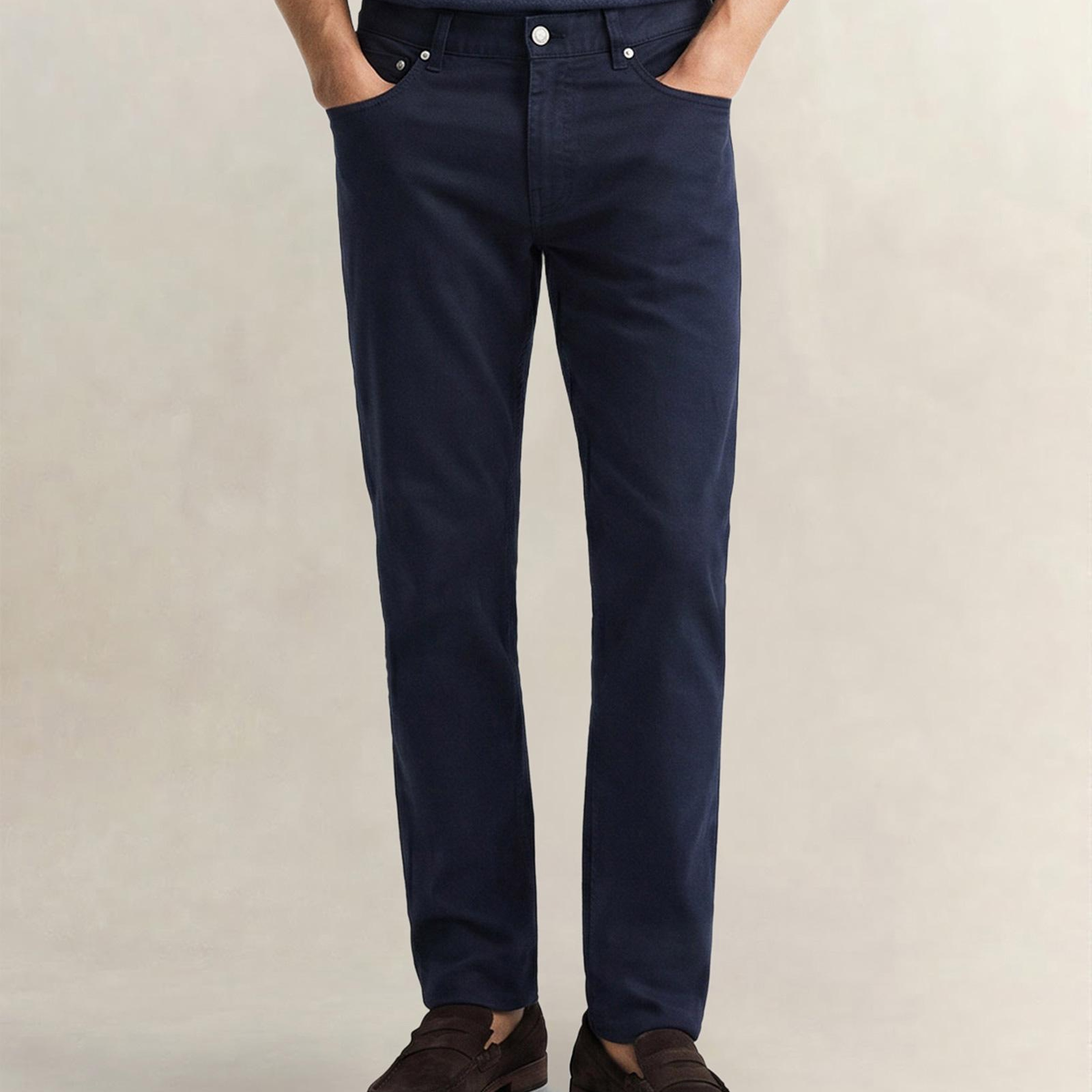 GANT Erkek Lacivert Slim Fit Jean