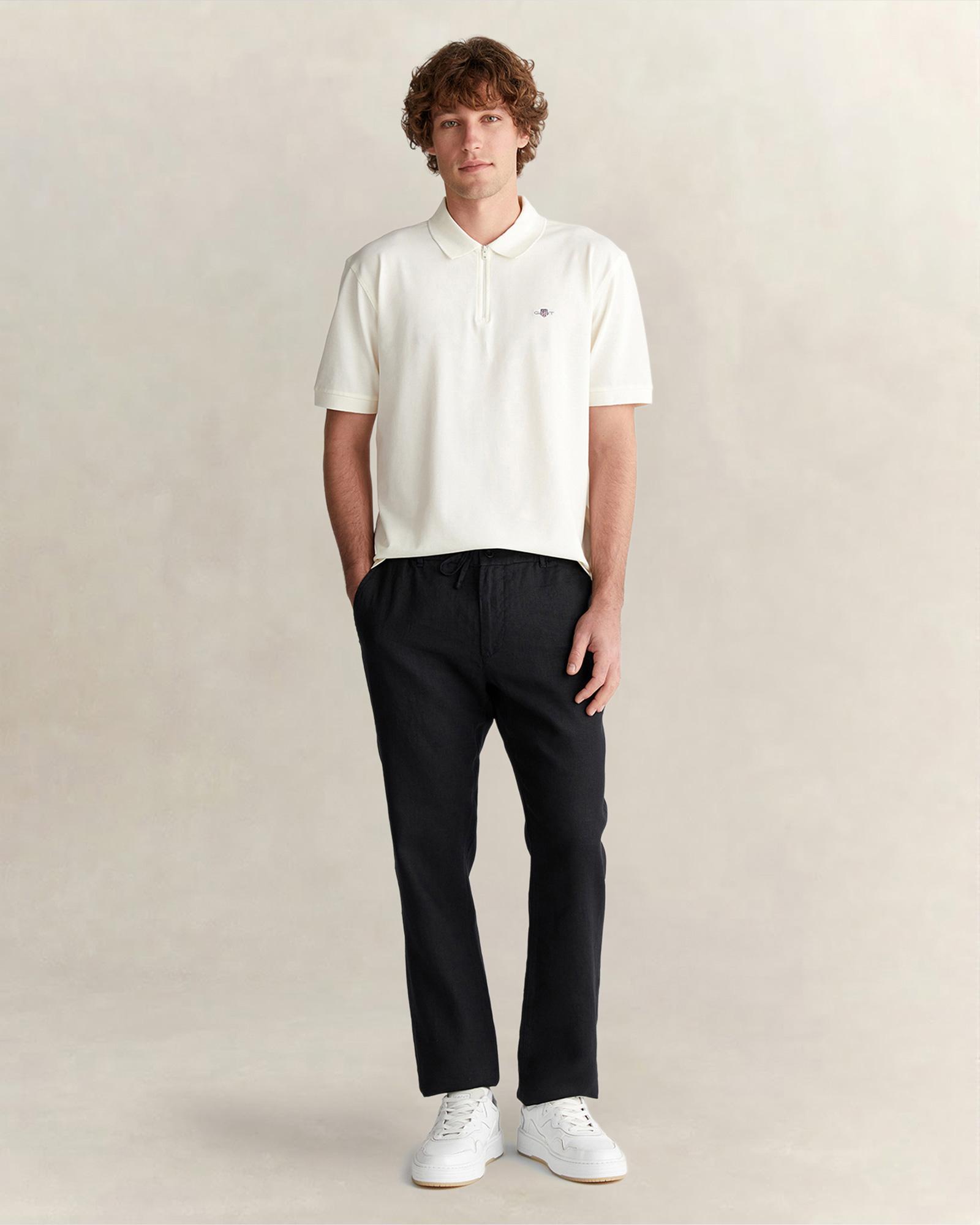 GANT Erkek Siyah Regular Fit Pantolon