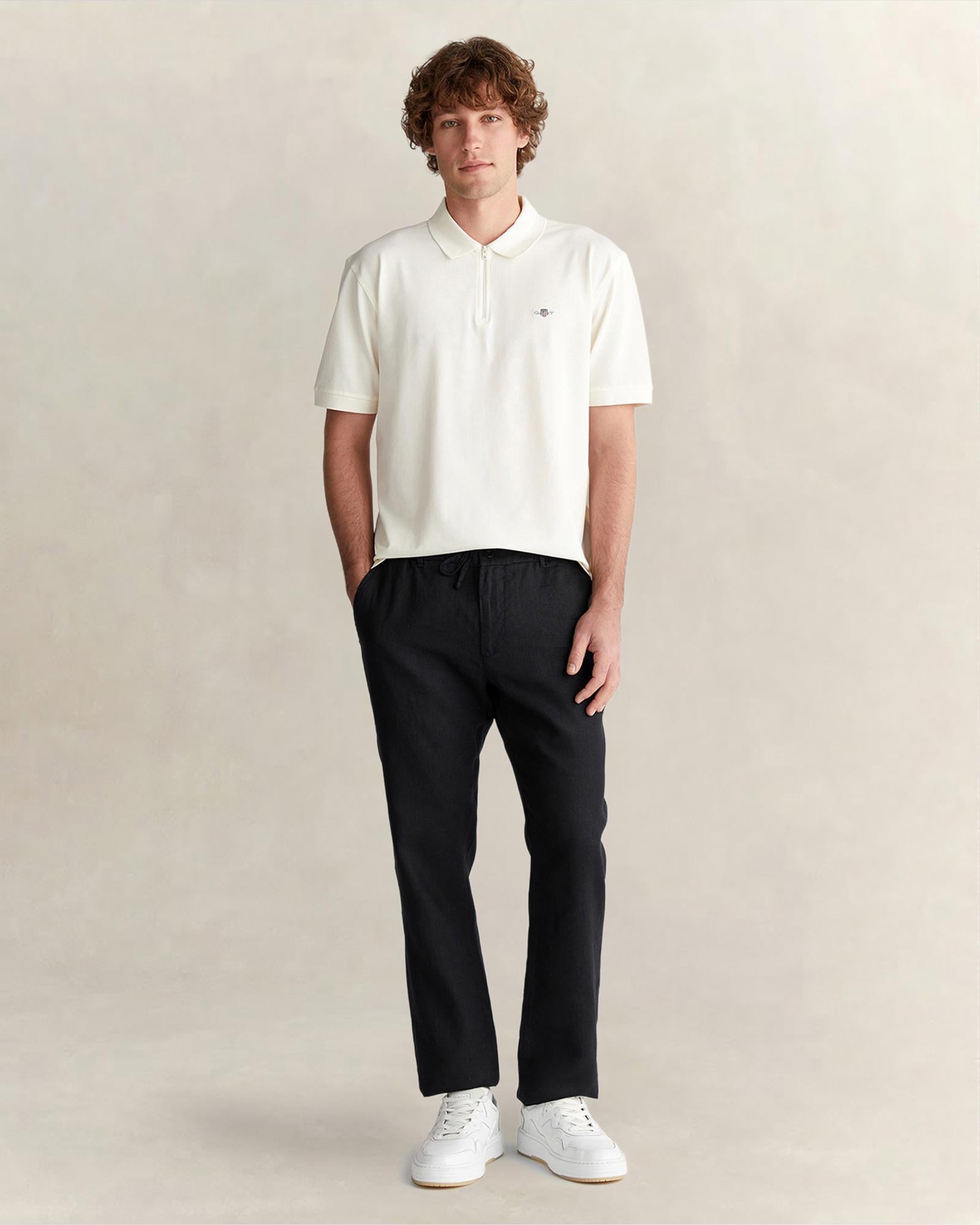 GANT Erkek Siyah Regular Fit Pantolon