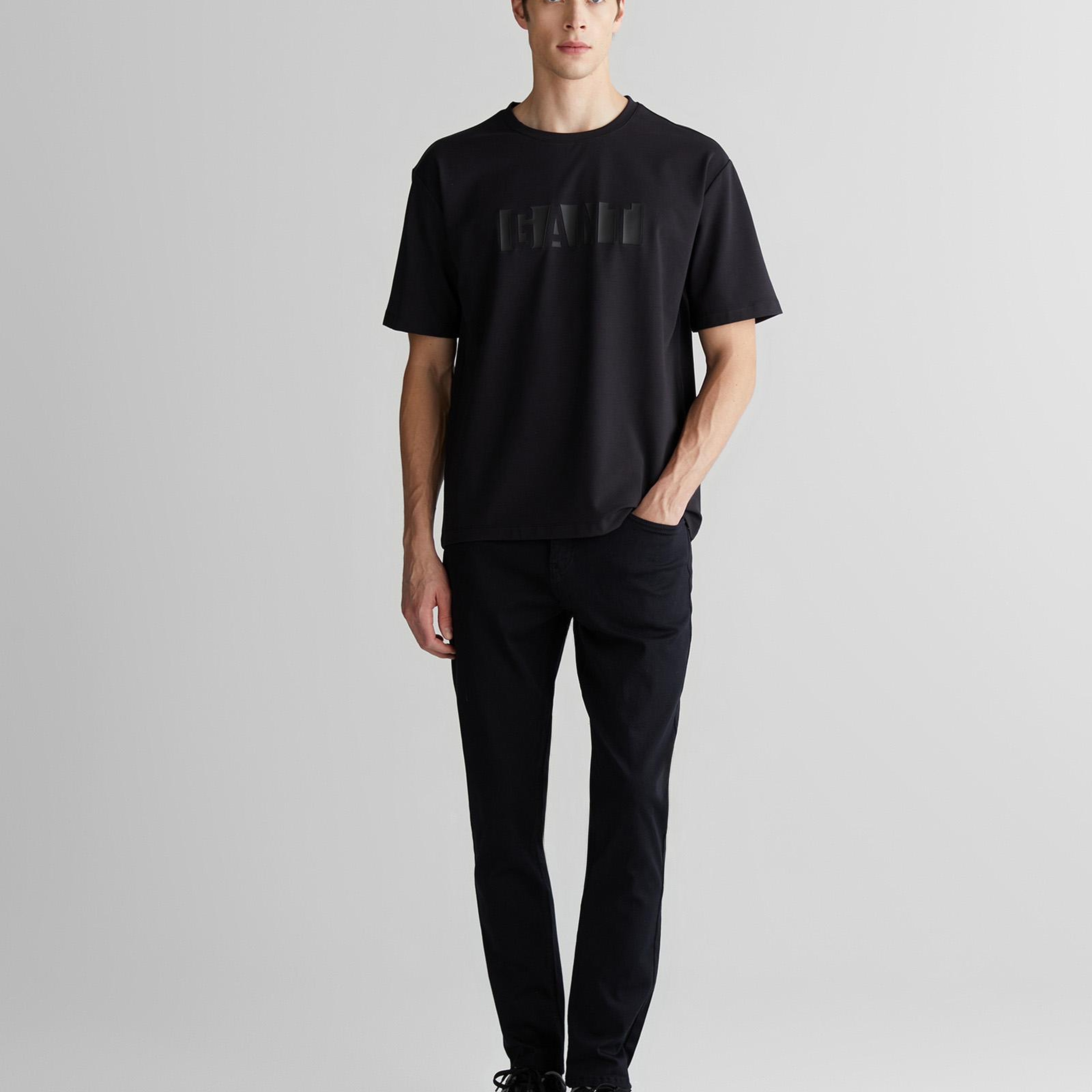 GANT Erkek Siyah Slim Fit Pantolon