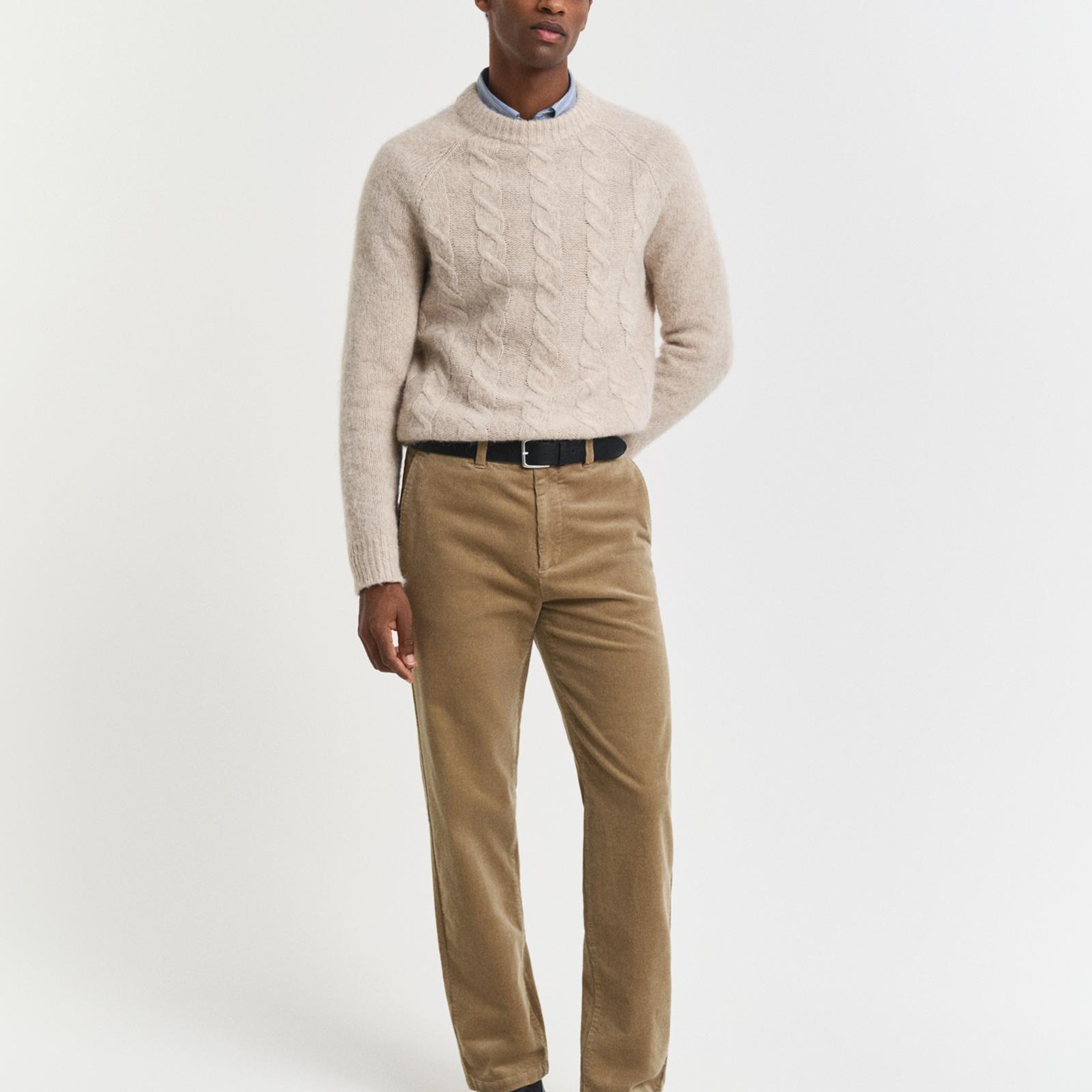 GANT Erkek Bej Regular Fit Cord Chino Pantolon