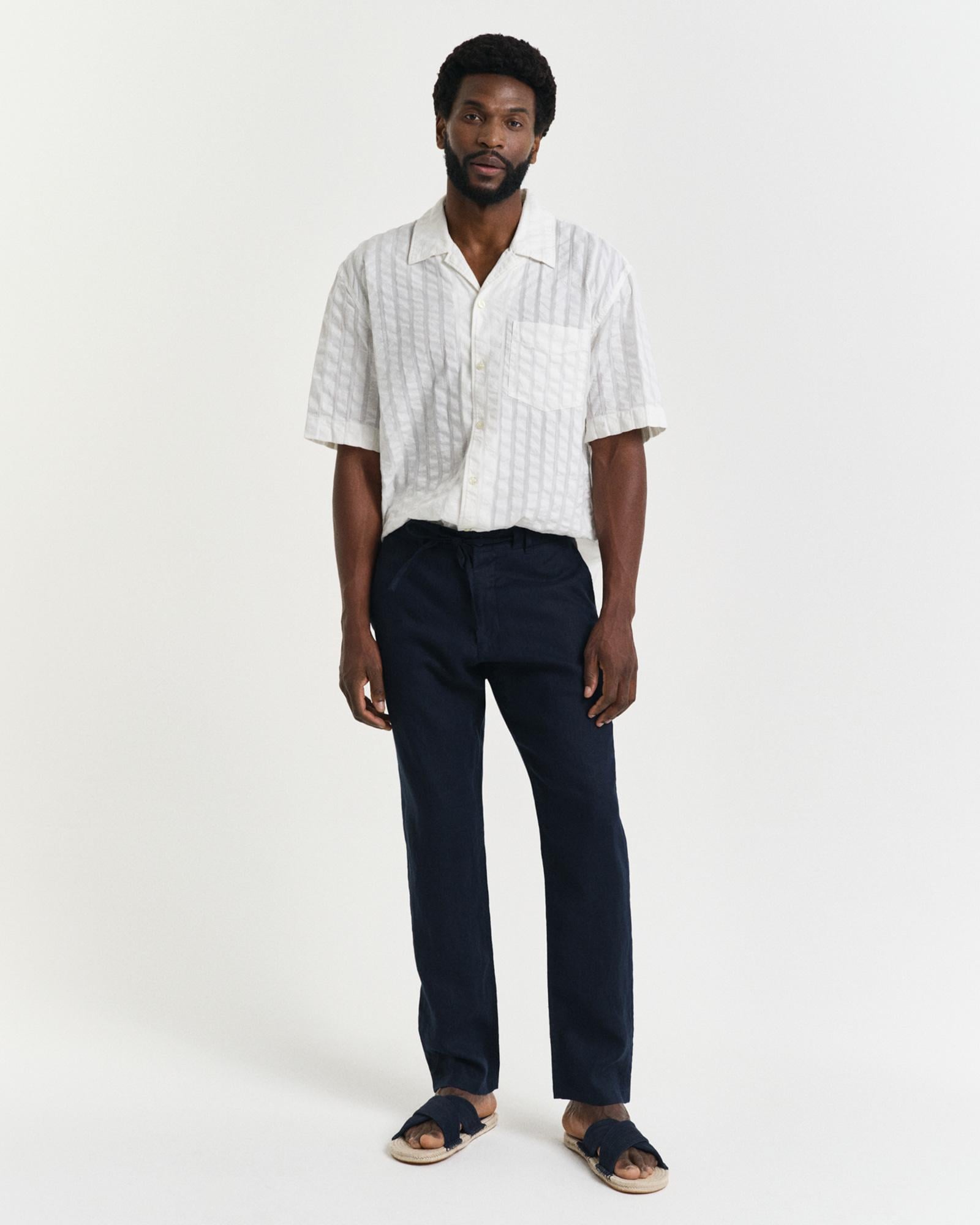 GANT Erkek Lacivert Relaxed Fit Pantolon