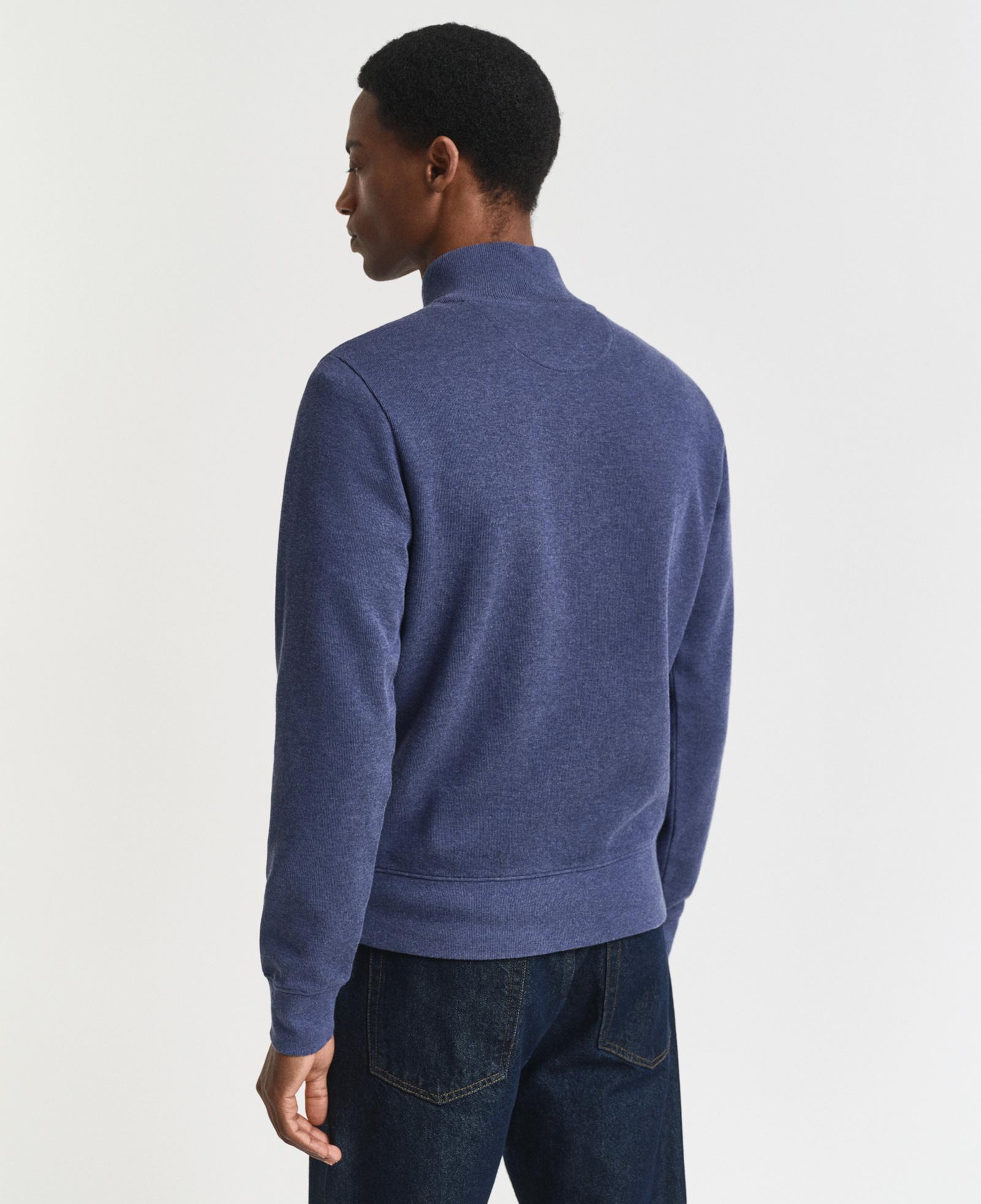 GANT Erkek Mavi Regular Fit Yarım Fermuarlı Sweatshirt