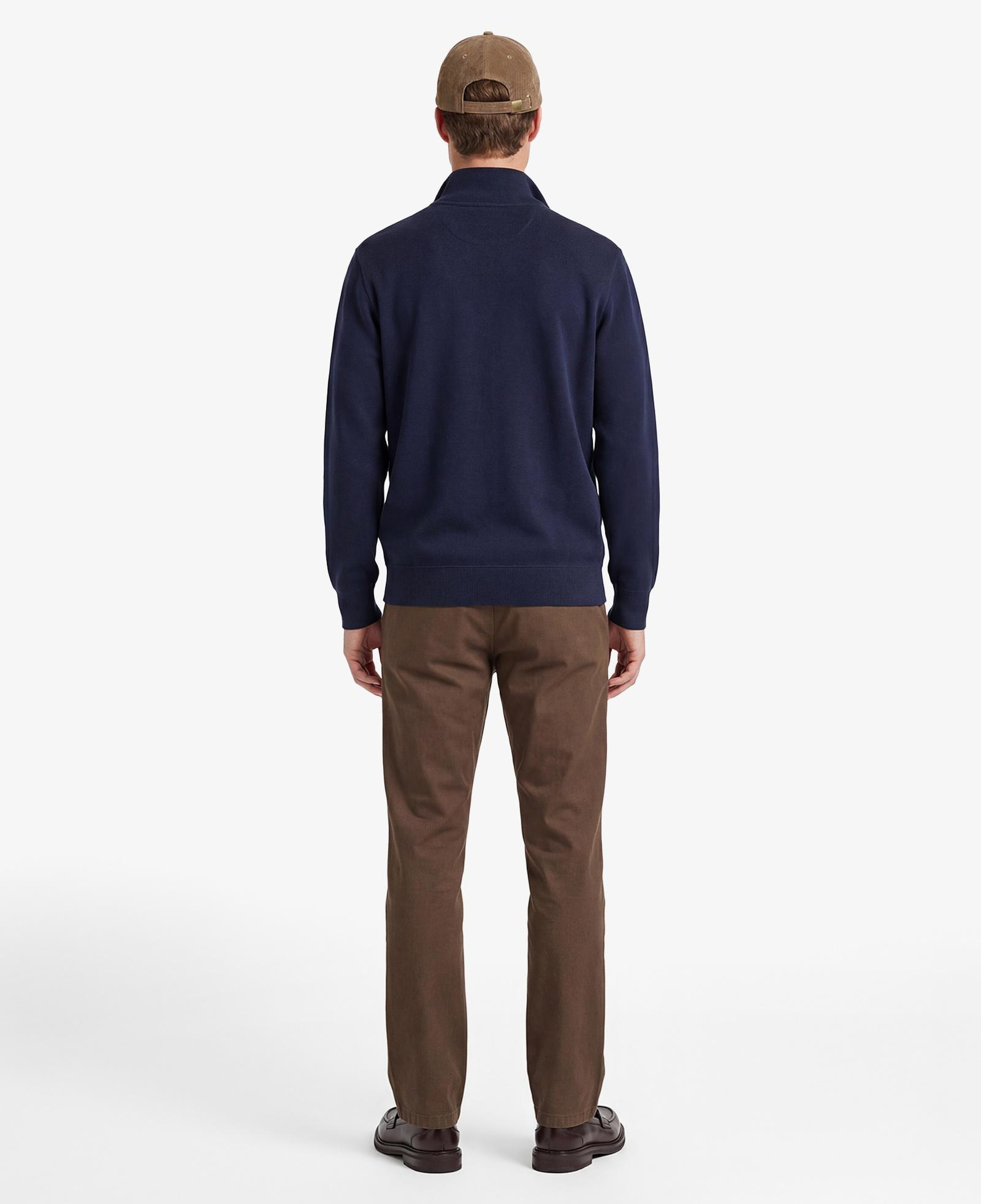 GANT Erkek Kahverengi Slim Fit Casual Herringbone Pantolon