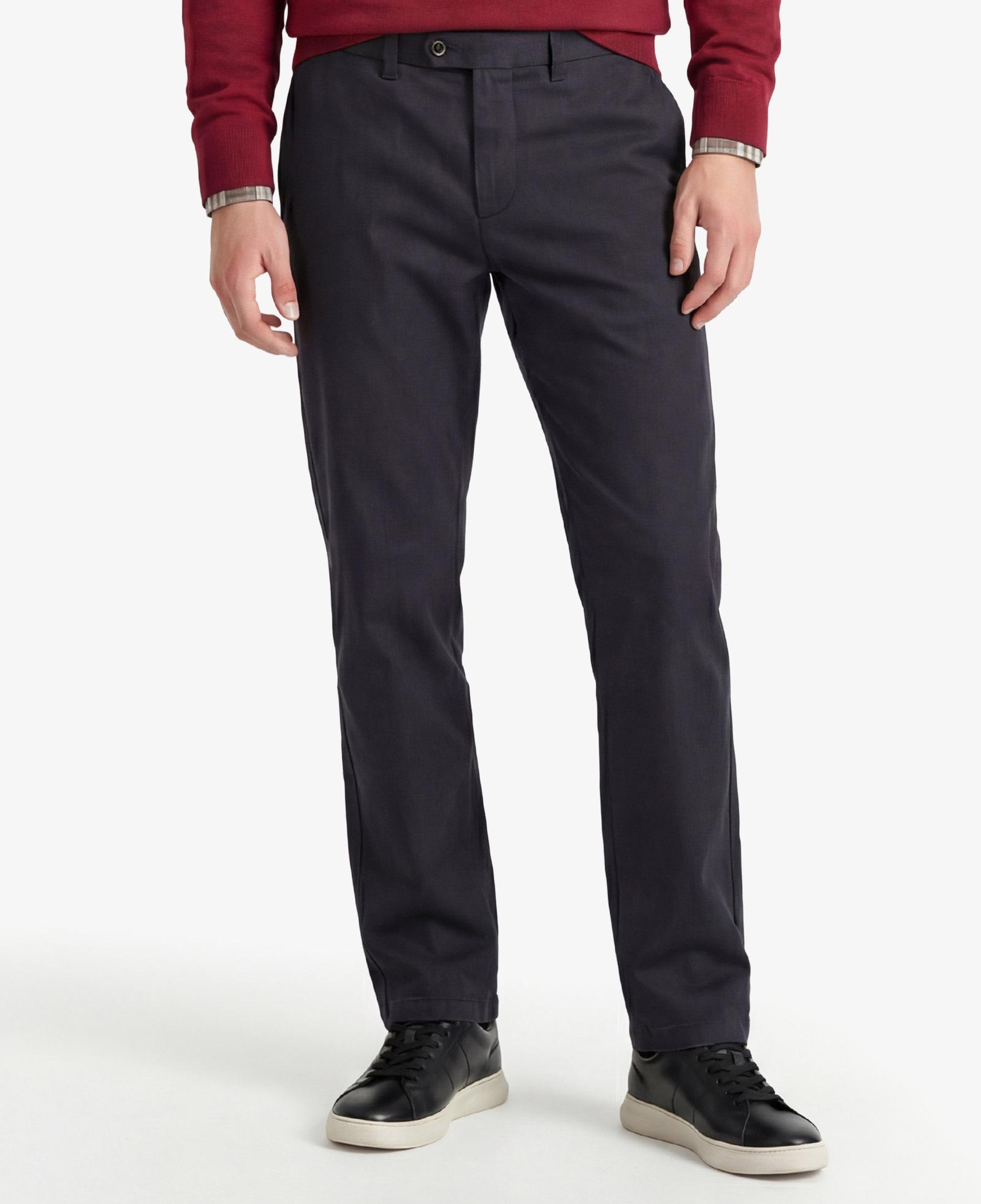 GANT Erkek Siyah Slim Fit Casual Herringbone Pantolon