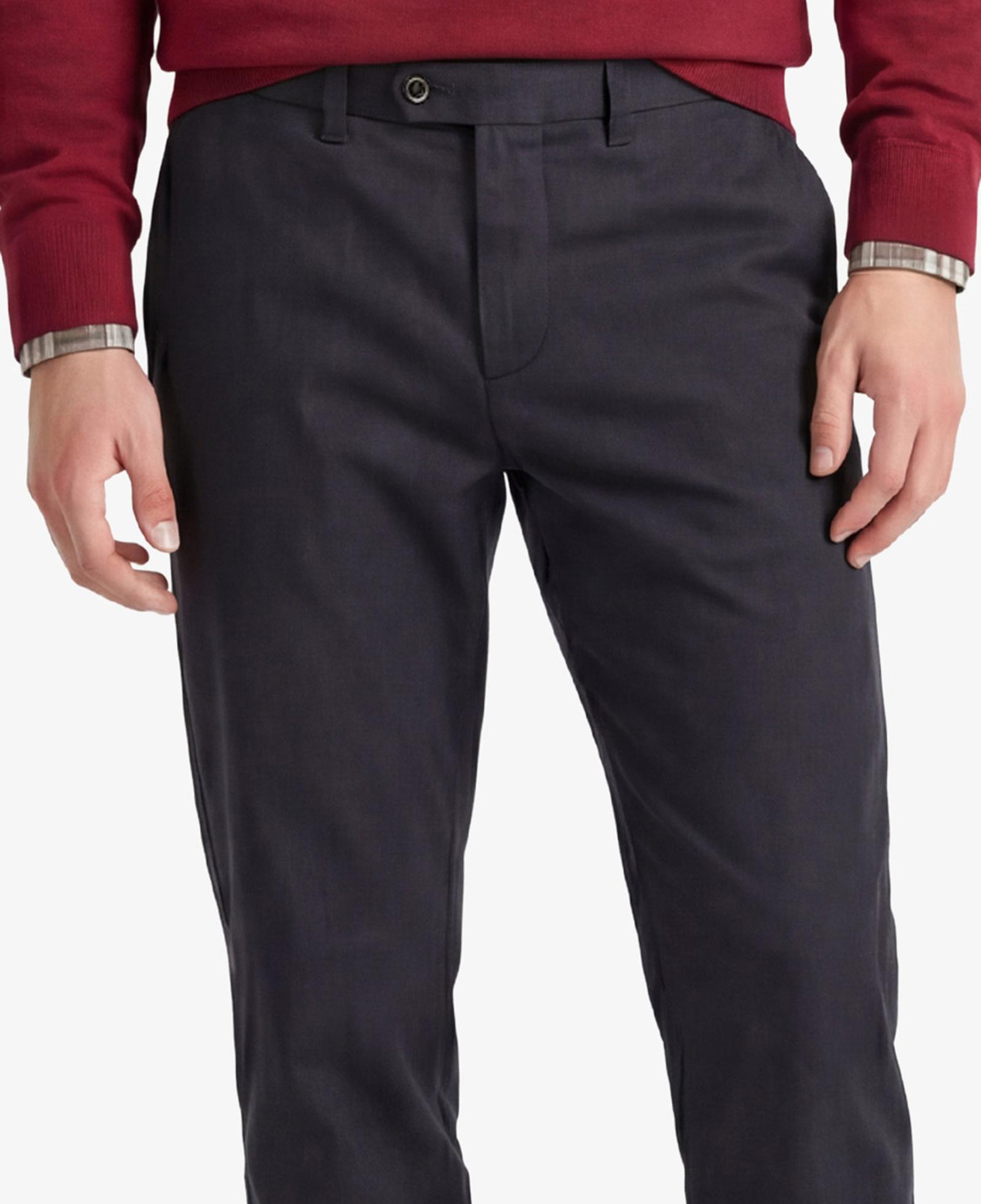GANT Erkek Siyah Slim Fit Casual Herringbone Pantolon