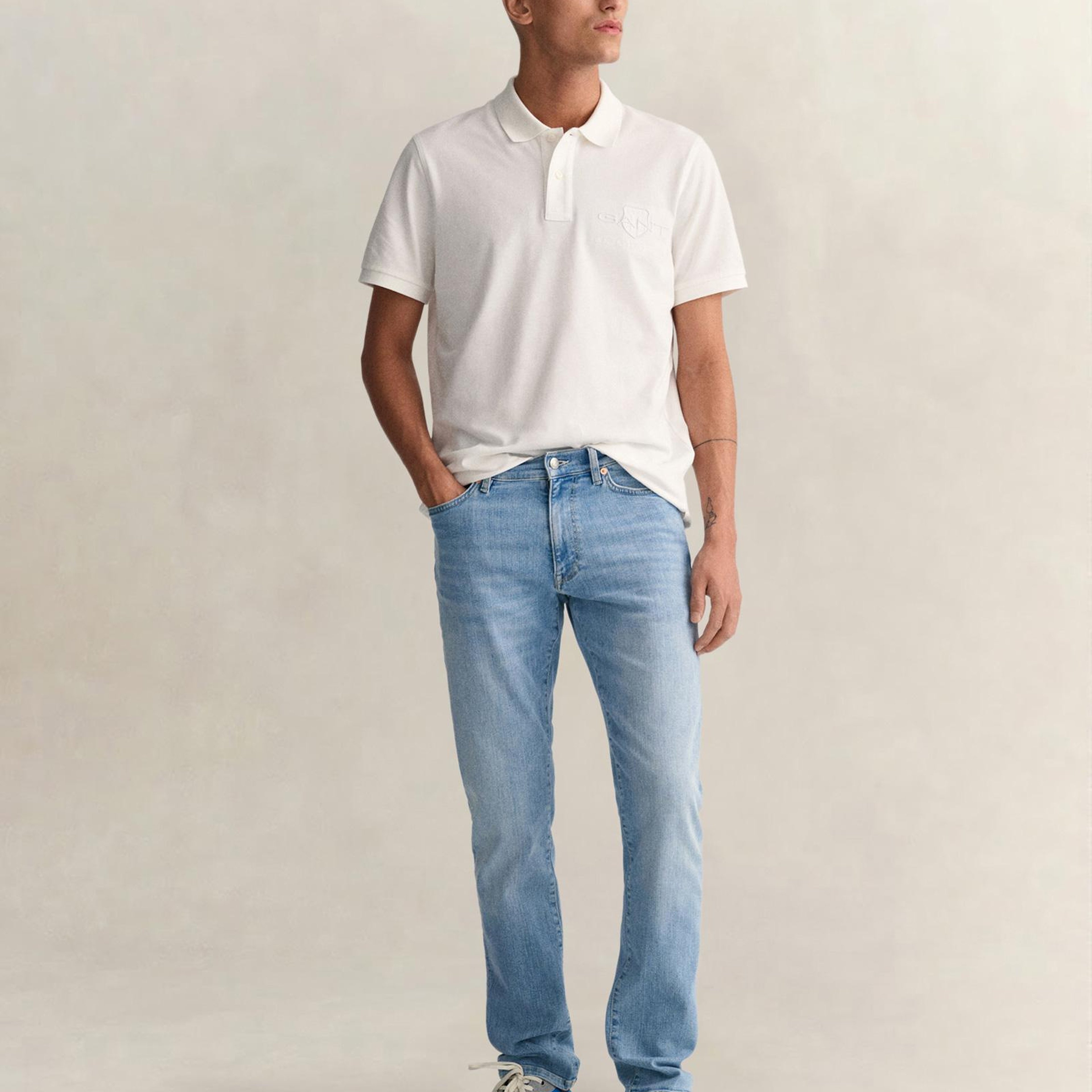 GANT Erkek Mavi Extra Slim Fit Jean Pantolon