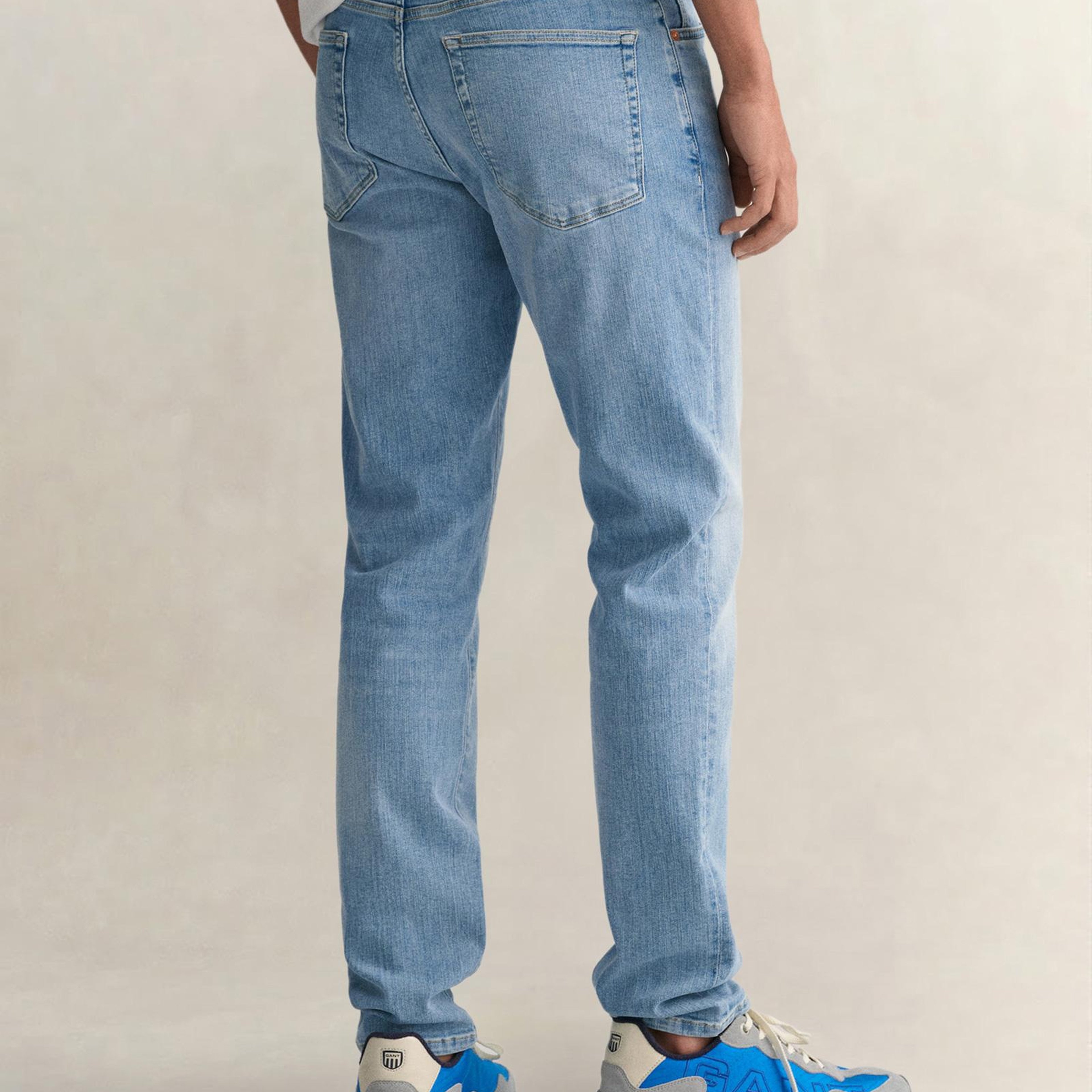 GANT Erkek Mavi Extra Slim Fit Jean Pantolon