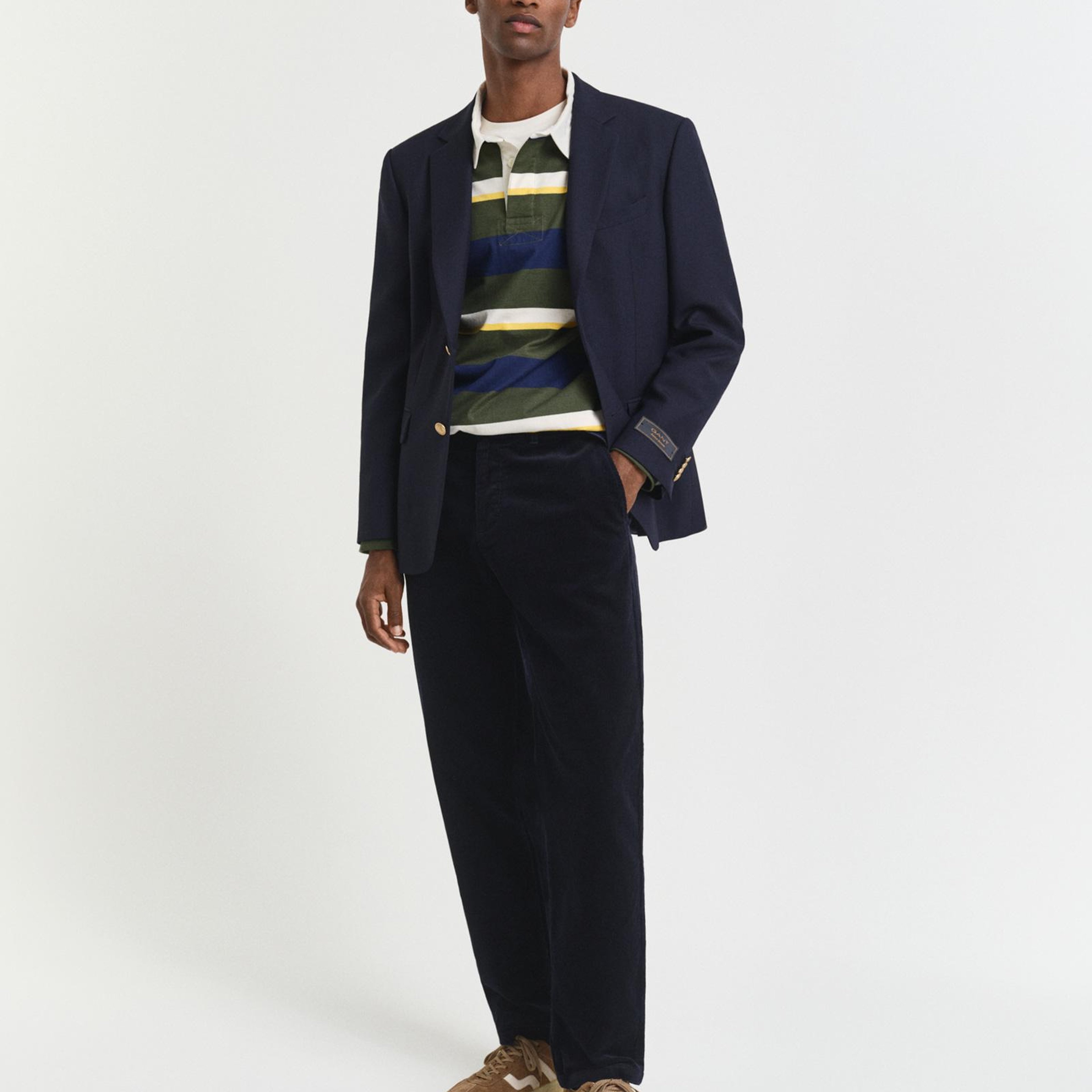 GANT Erkek Lacivert Regular Fit Cord Chino Pantolon