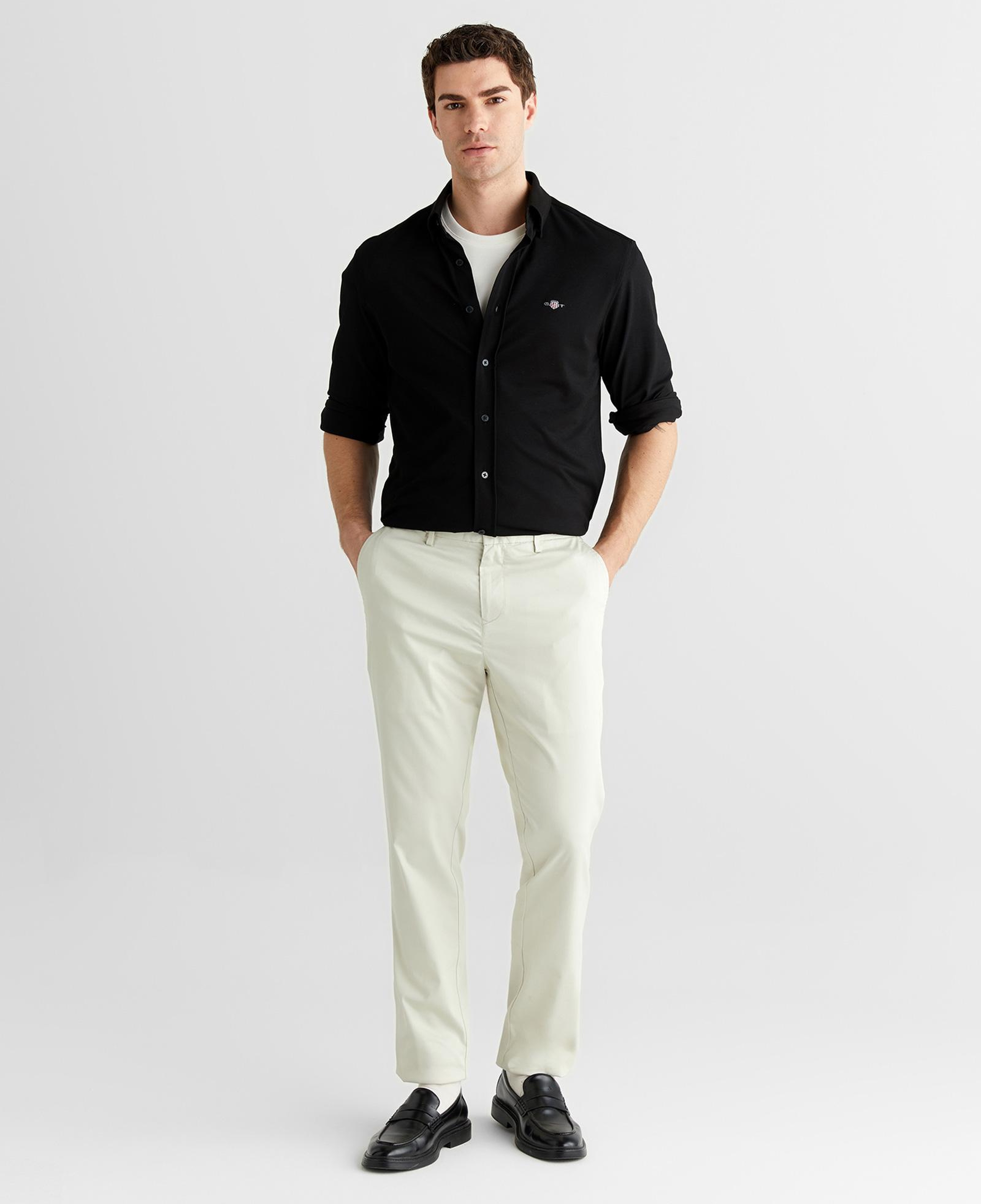 GANT Erkek Siyah Regular Fit Gömlek Yaka Gömlek