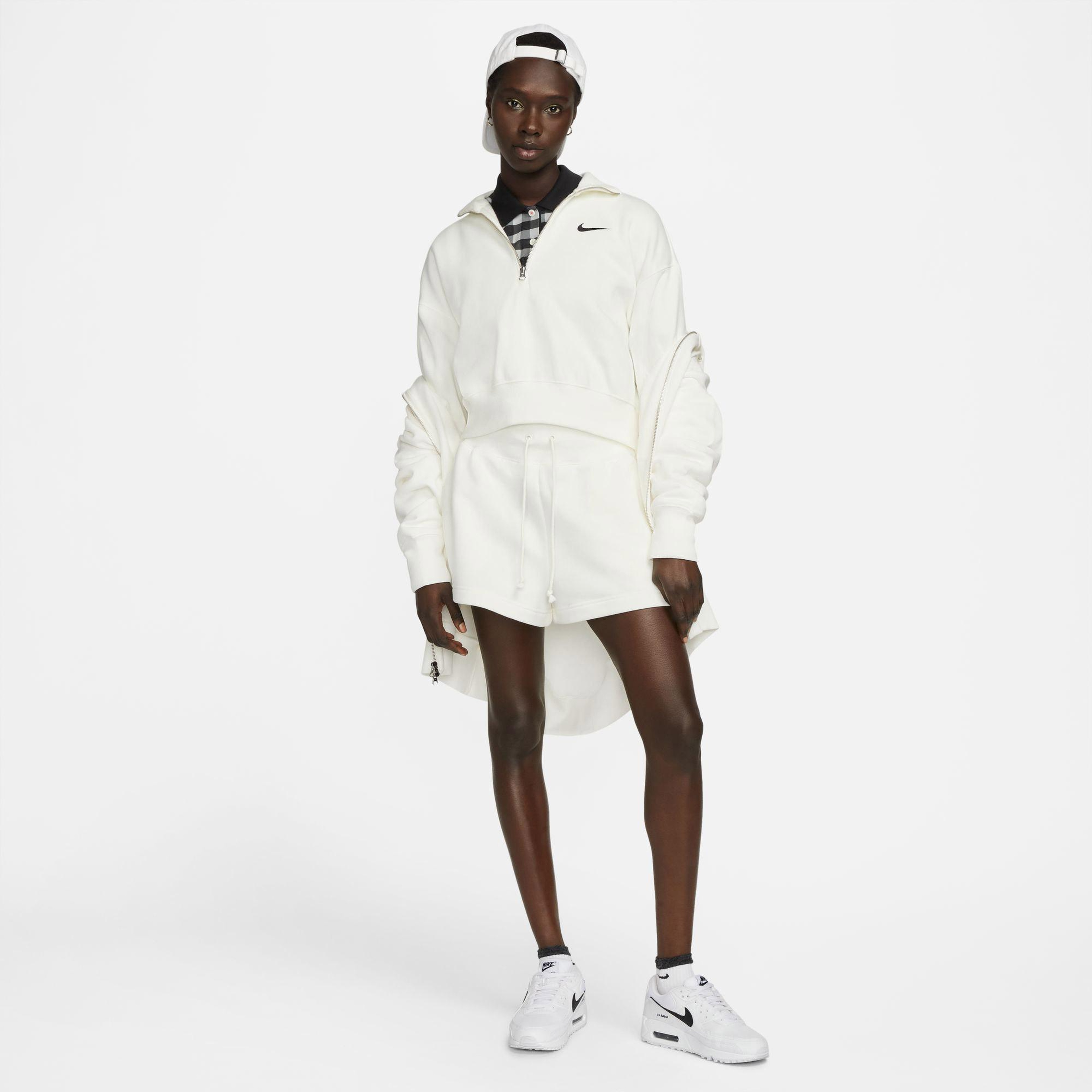 Nike Sportswear Phoenix Fleece Crop Kadın Beyaz Sweatshirt