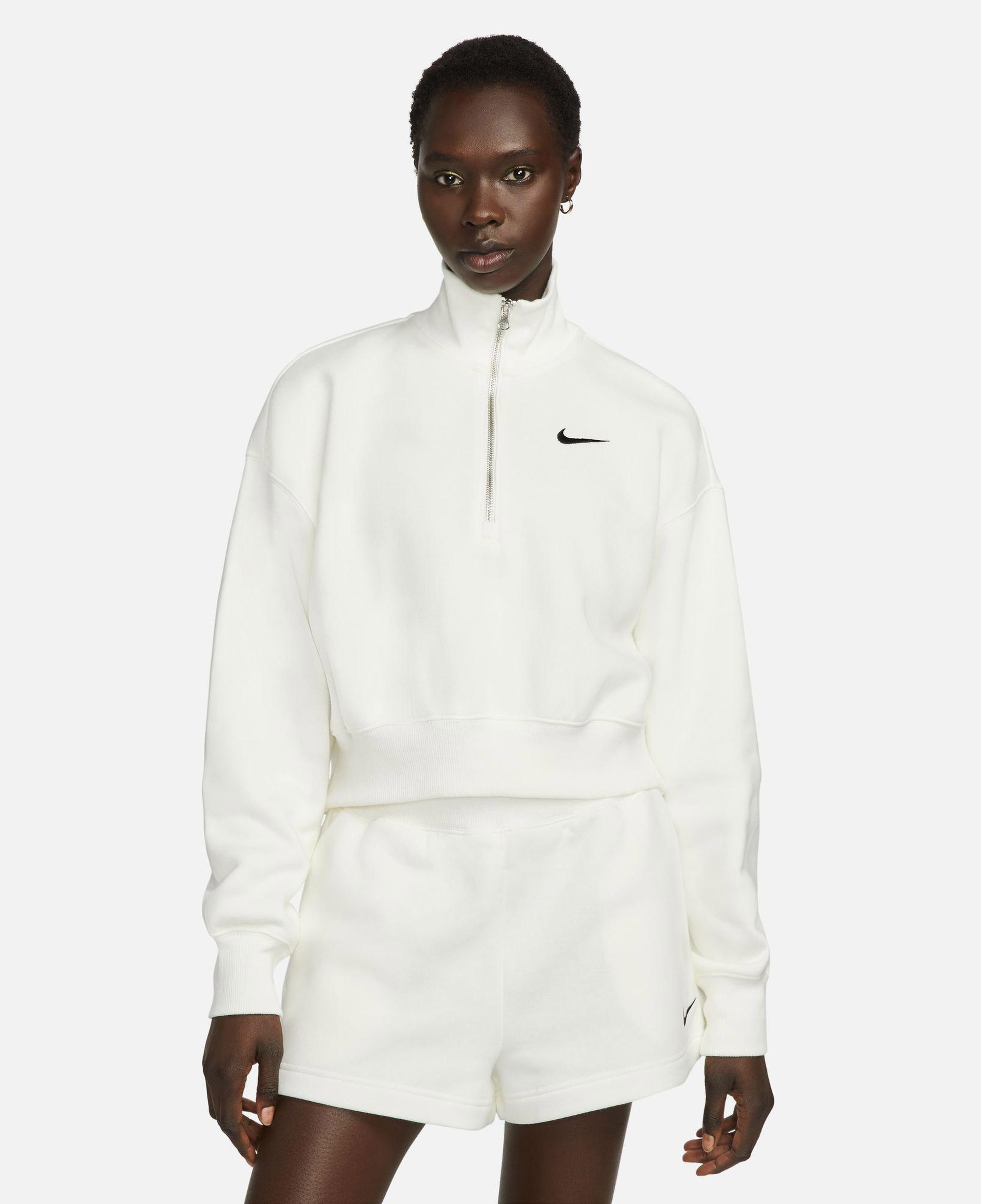 Nike Sportswear Phoenix Fleece Crop Kadın Beyaz Sweatshirt