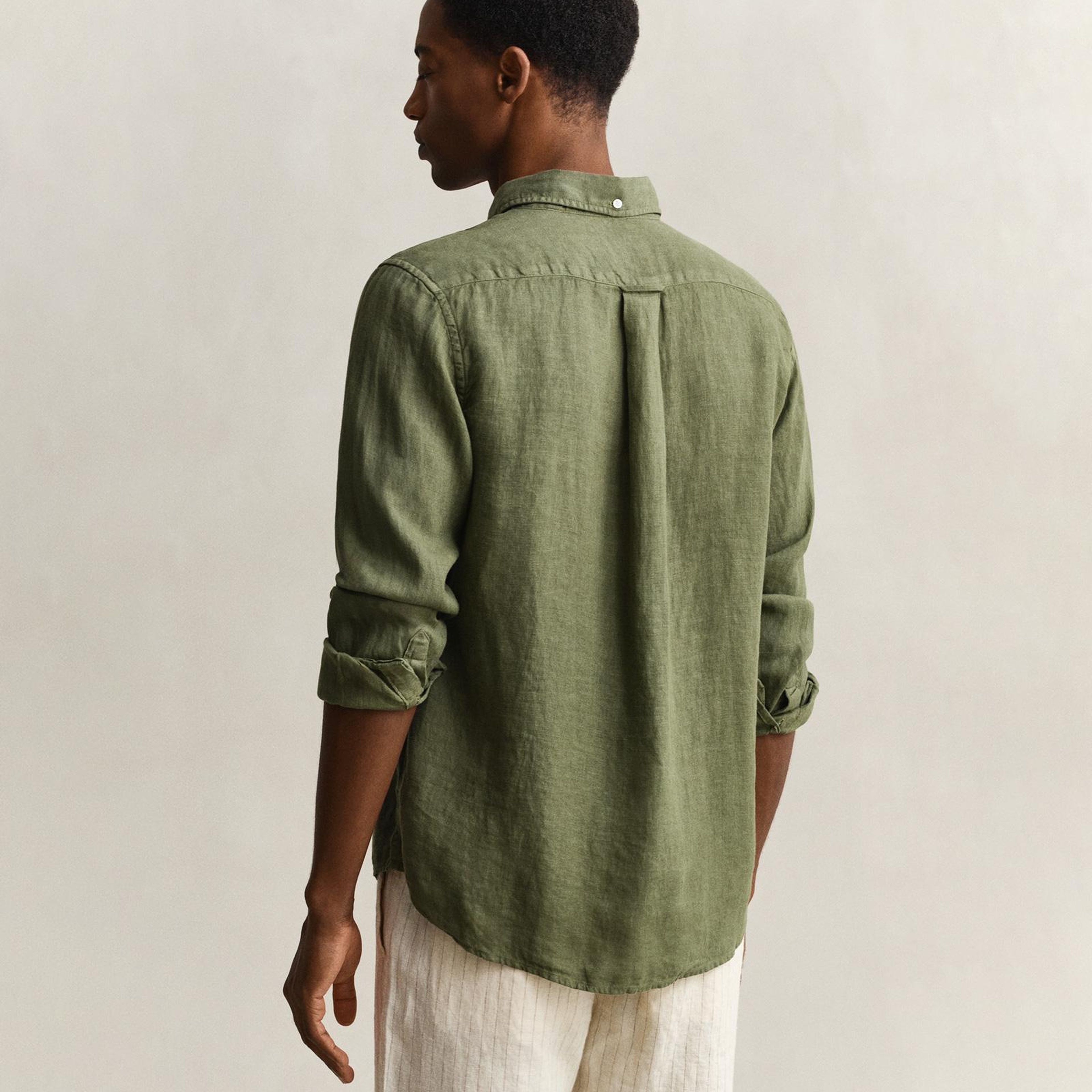 GANT Erkek Yeşil Regular Fit Gömlek