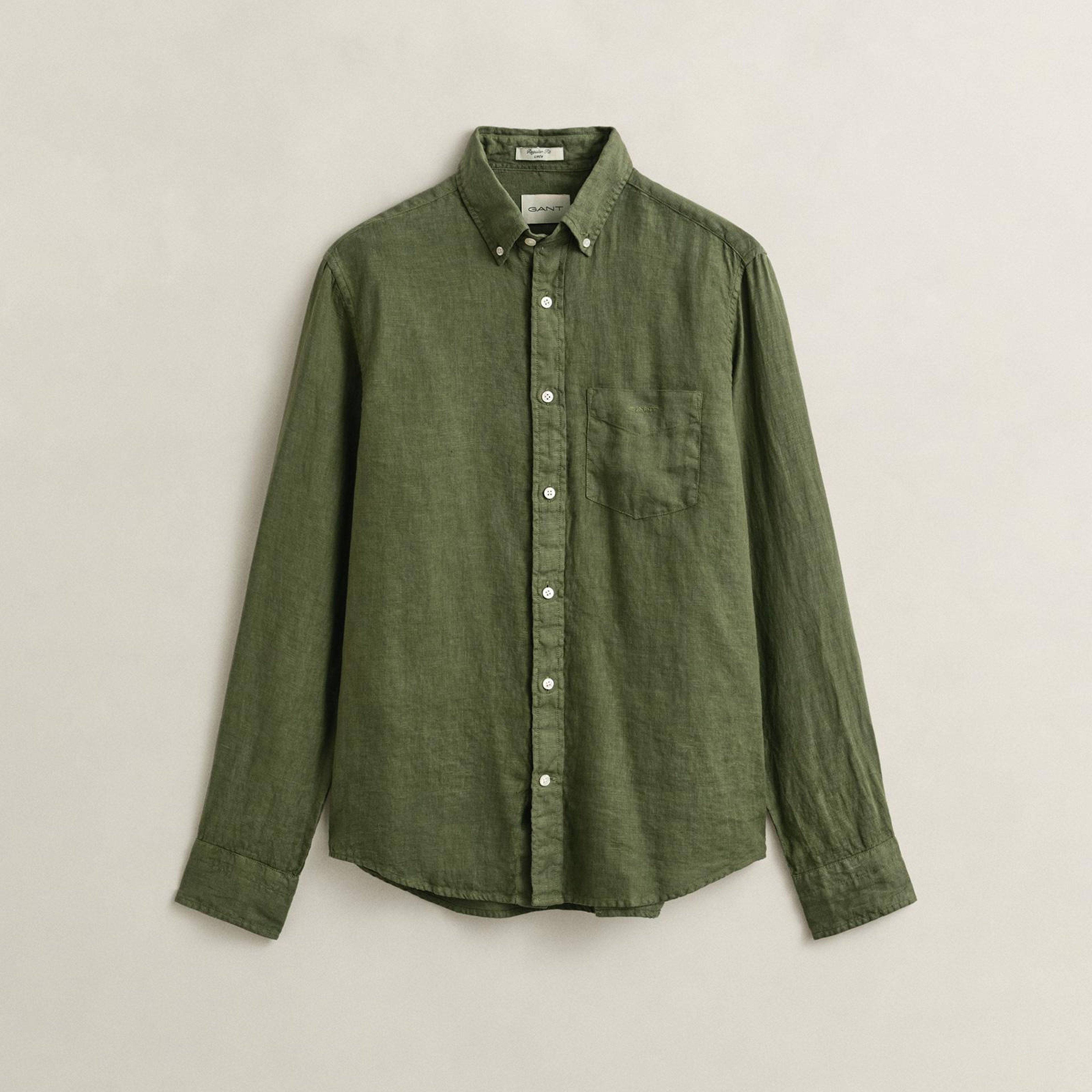 GANT Erkek Yeşil Regular Fit Gömlek