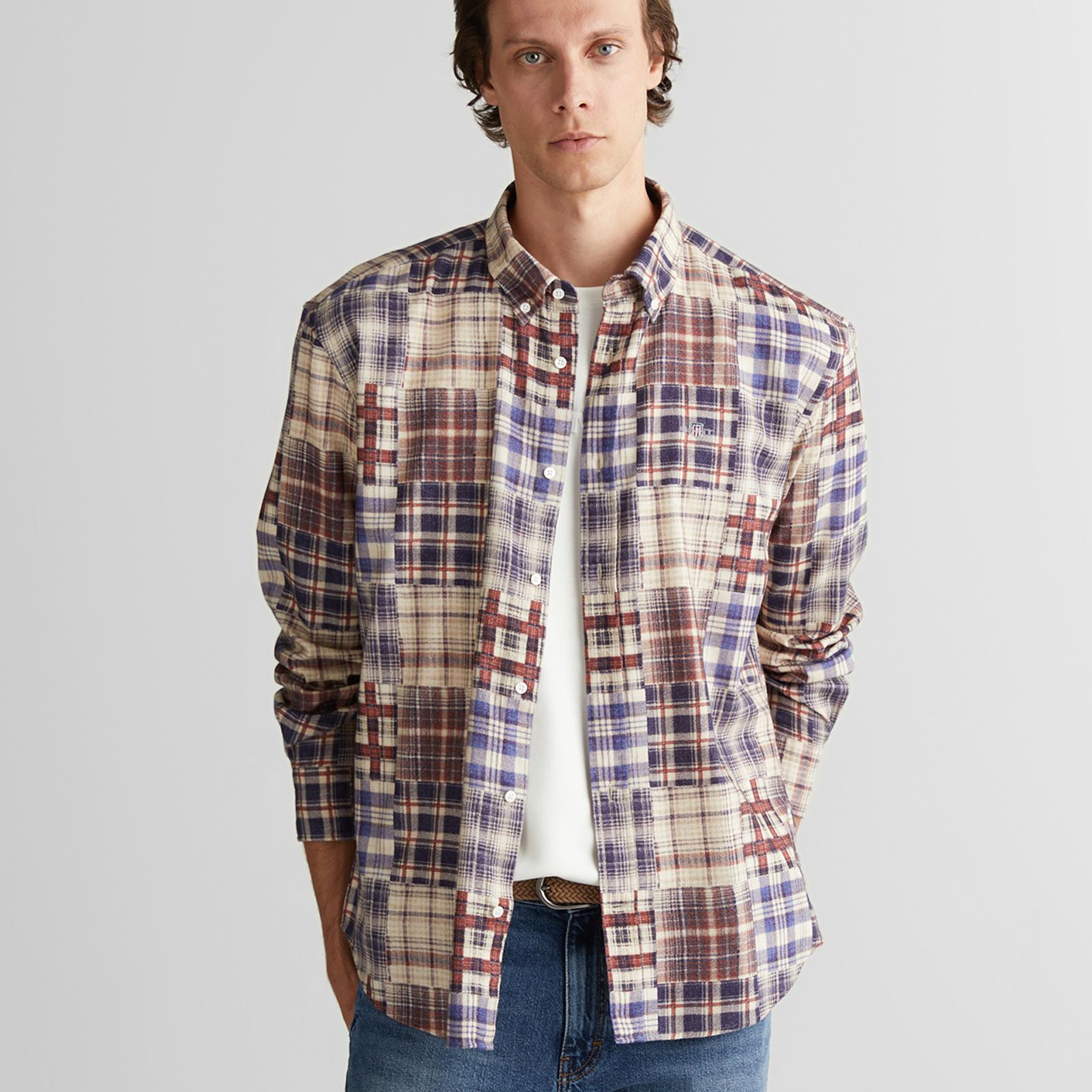 GANT Erkek Bordo Relaxed Fit  Gömlek