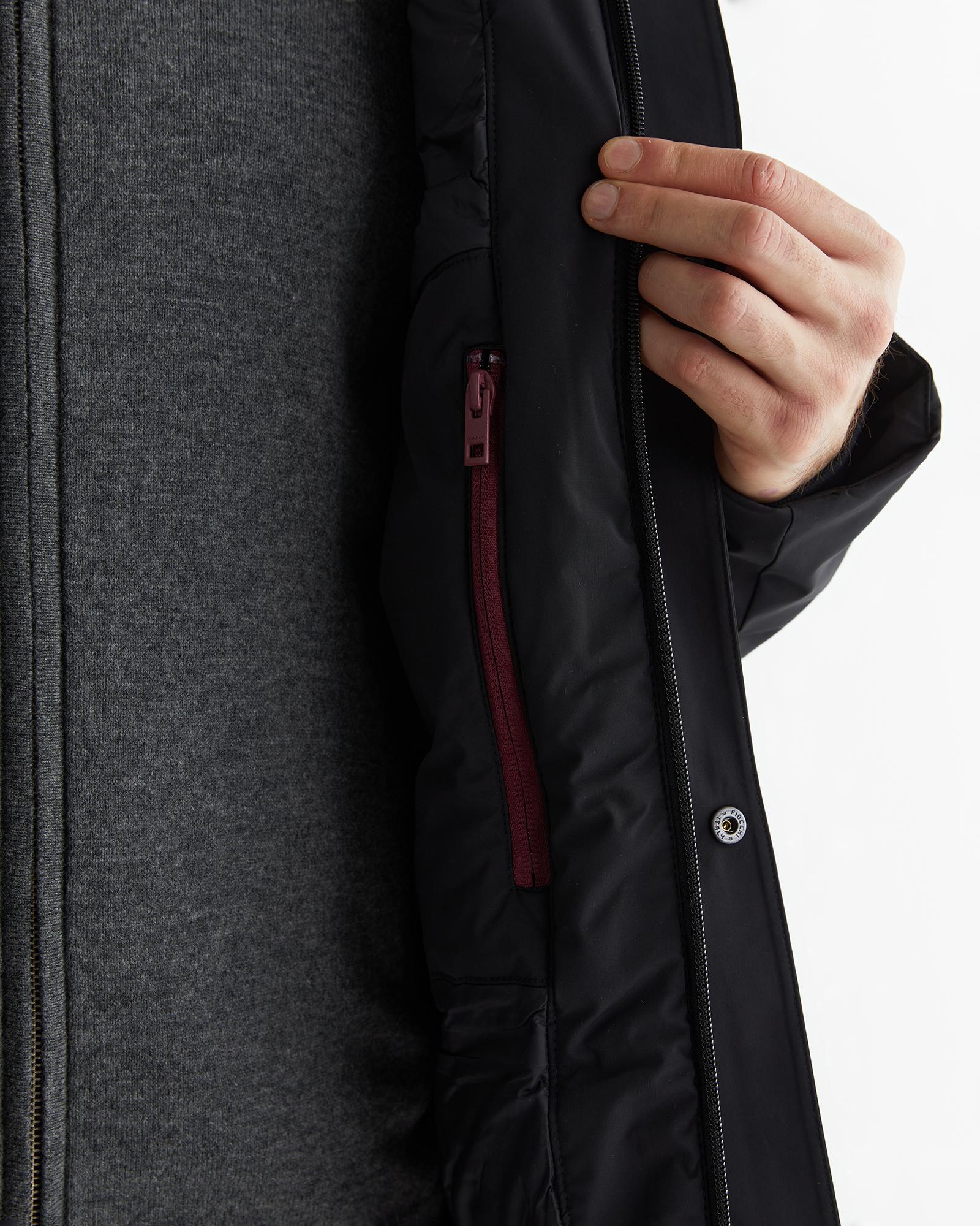 GANT Erkek Siyah Standart Fit Kapüşonlu Mont