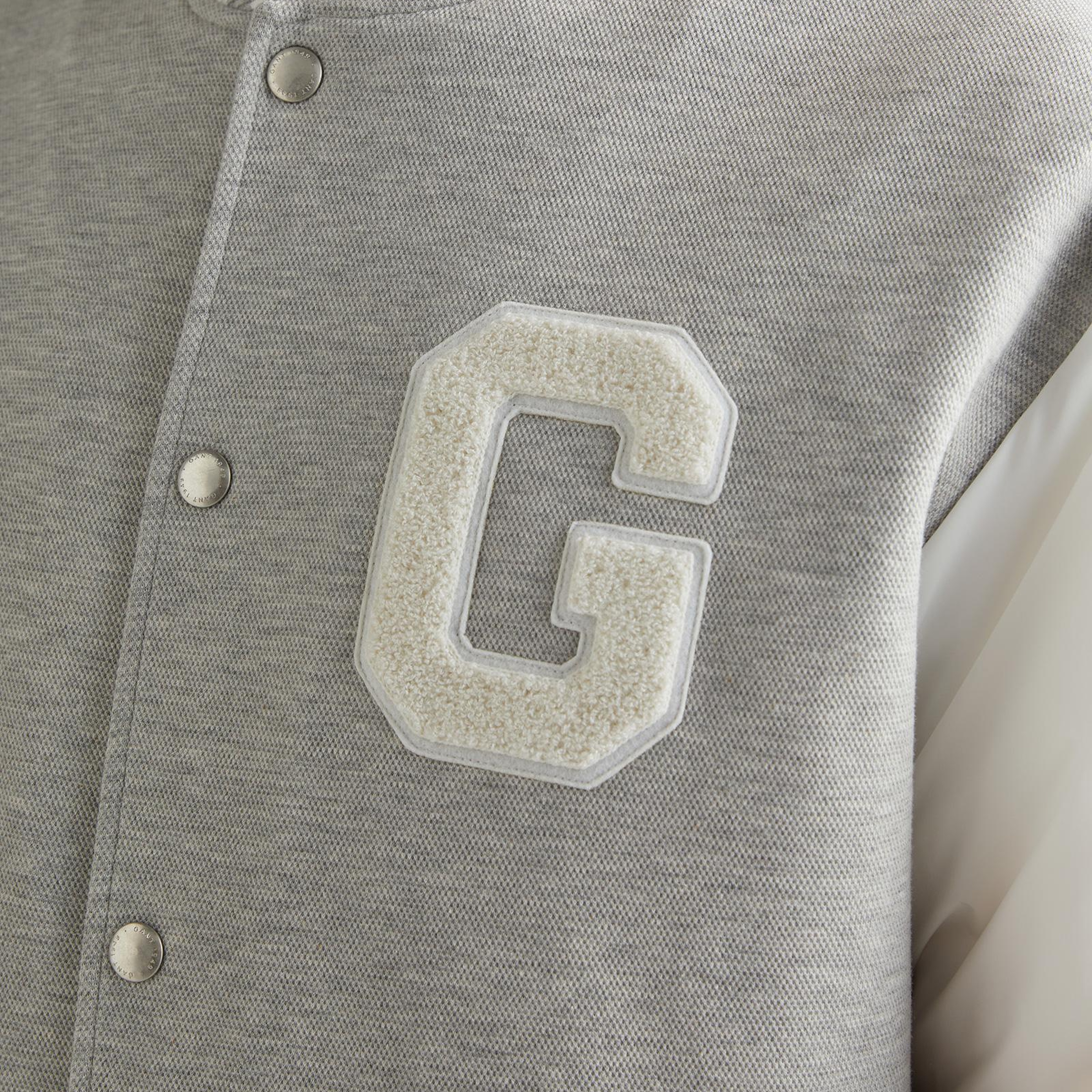 GANT Erkek Gri Relaxed Fit Hakim Yaka Logolu Bomber Ceket