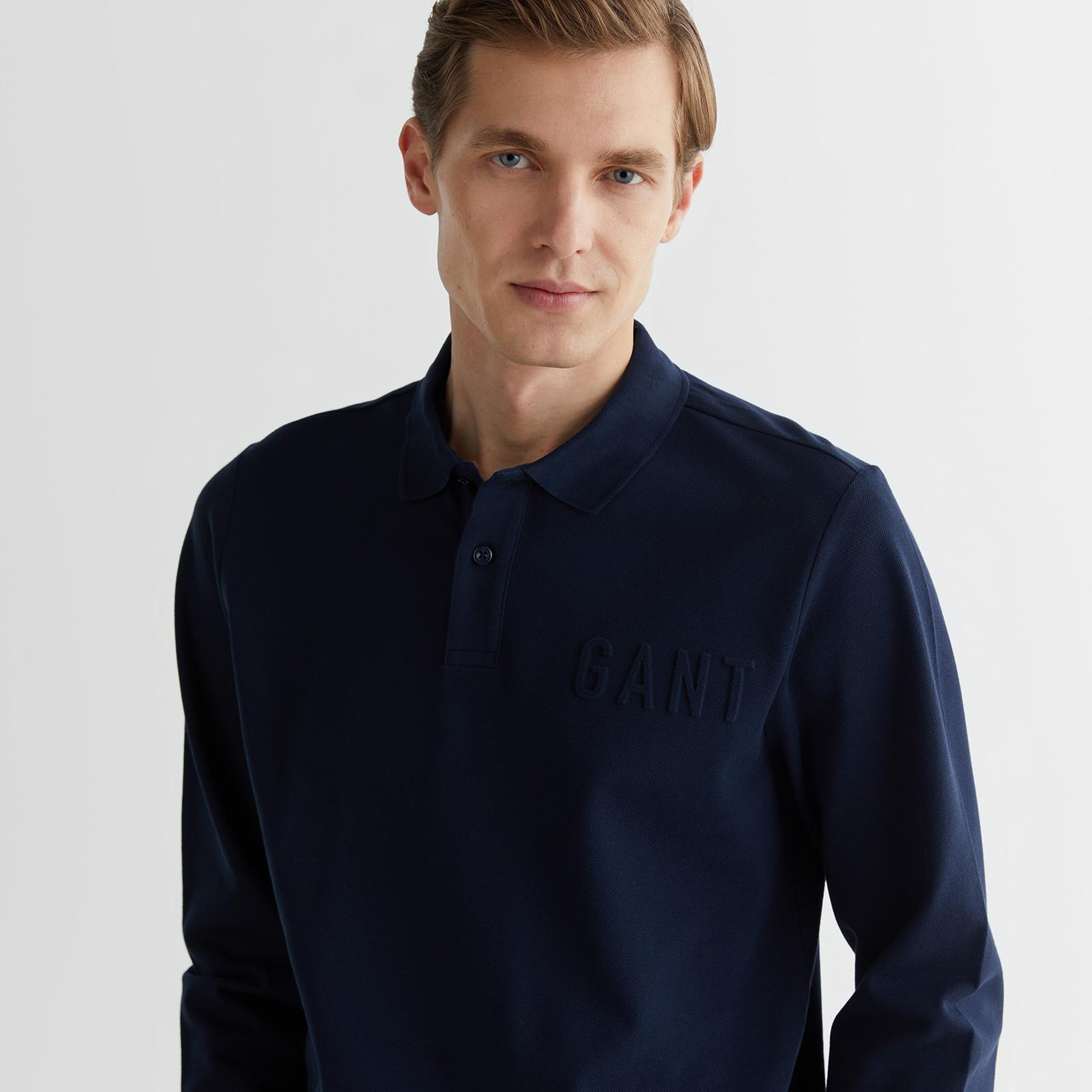 GANT Erkek Lacivert Regular Fit Logolu Polo
