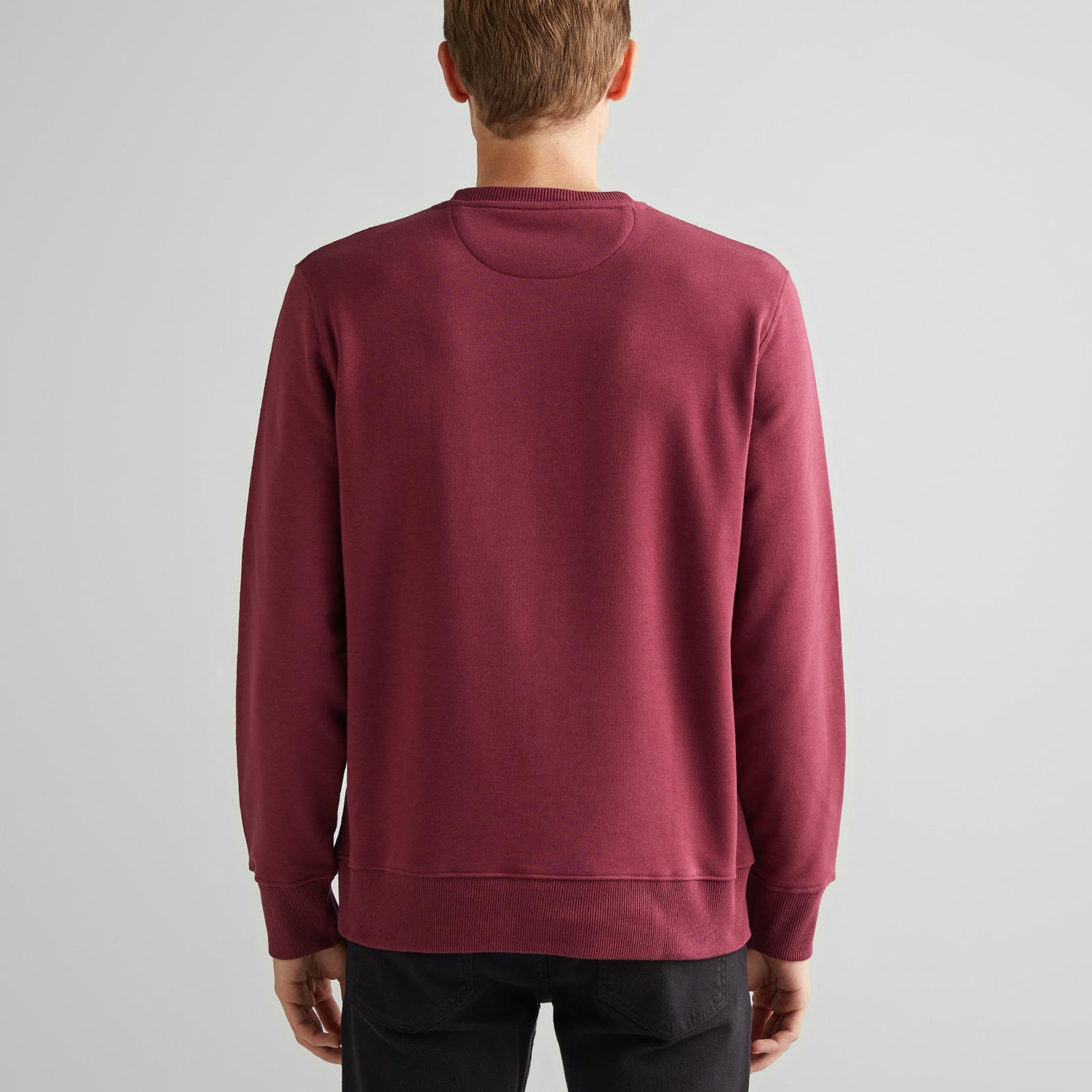 GANT Erkek Bordo Regular Fit Bisiklet Yaka Logolu Sweatshirt