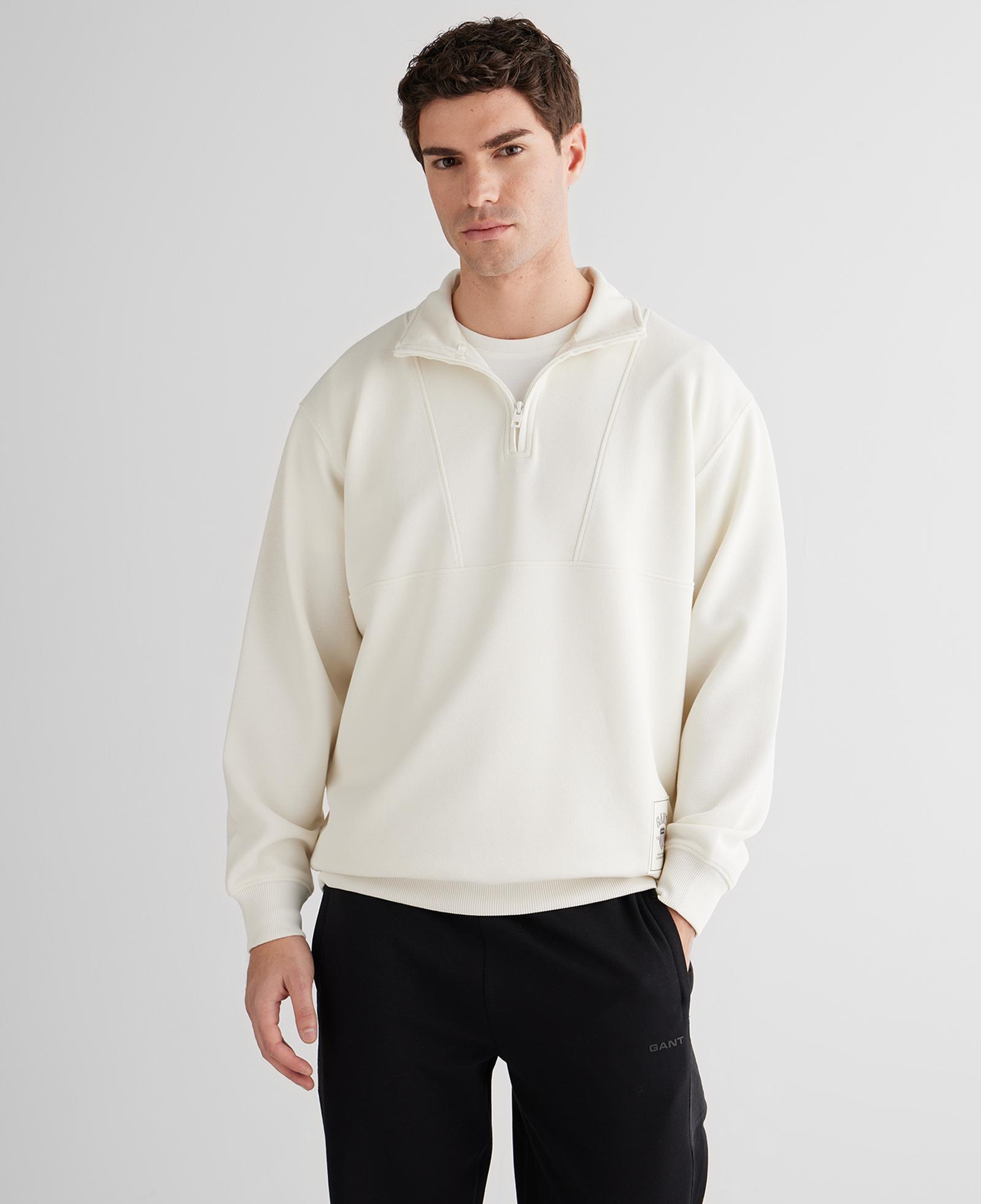 GANT Erkek Krem Relaxed Fit Sweatshirt