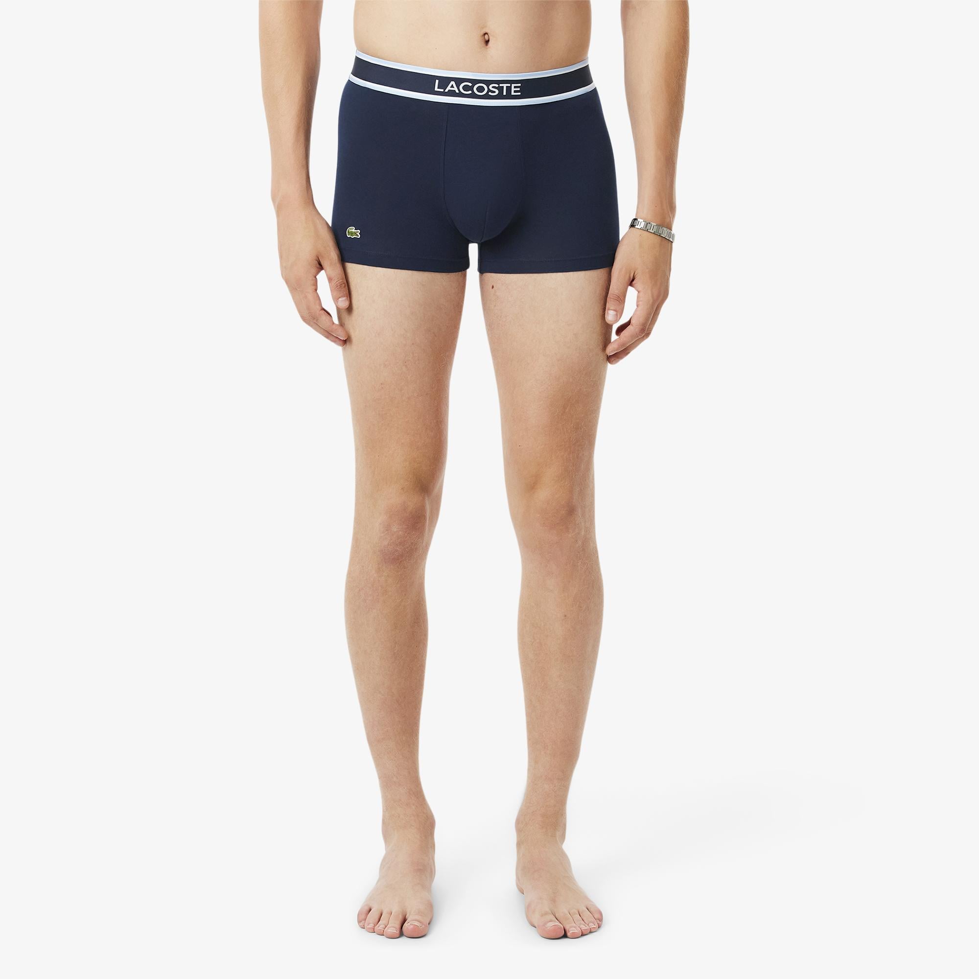Erkek Monogram 3'lü Lacivert Boxer