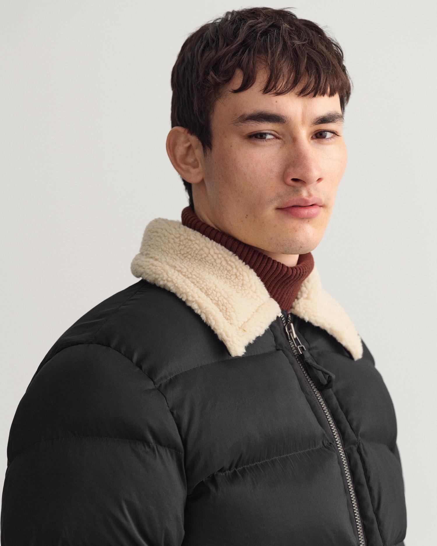 Gant Erkek Siyah Regular Fit Fermuarlı Mont