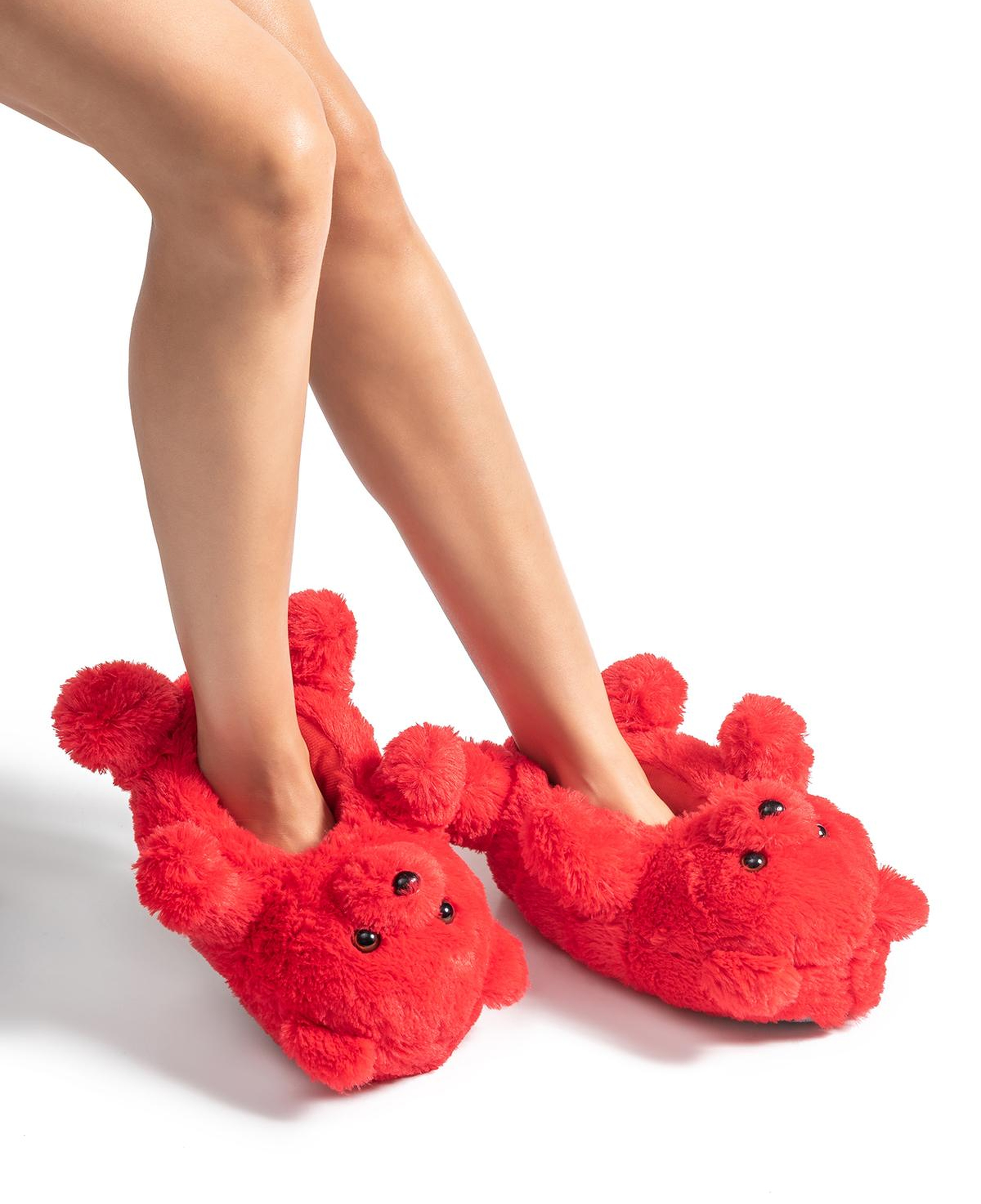 Teddy Kadın Hayvanlı Panduf Kırmızı 36/41