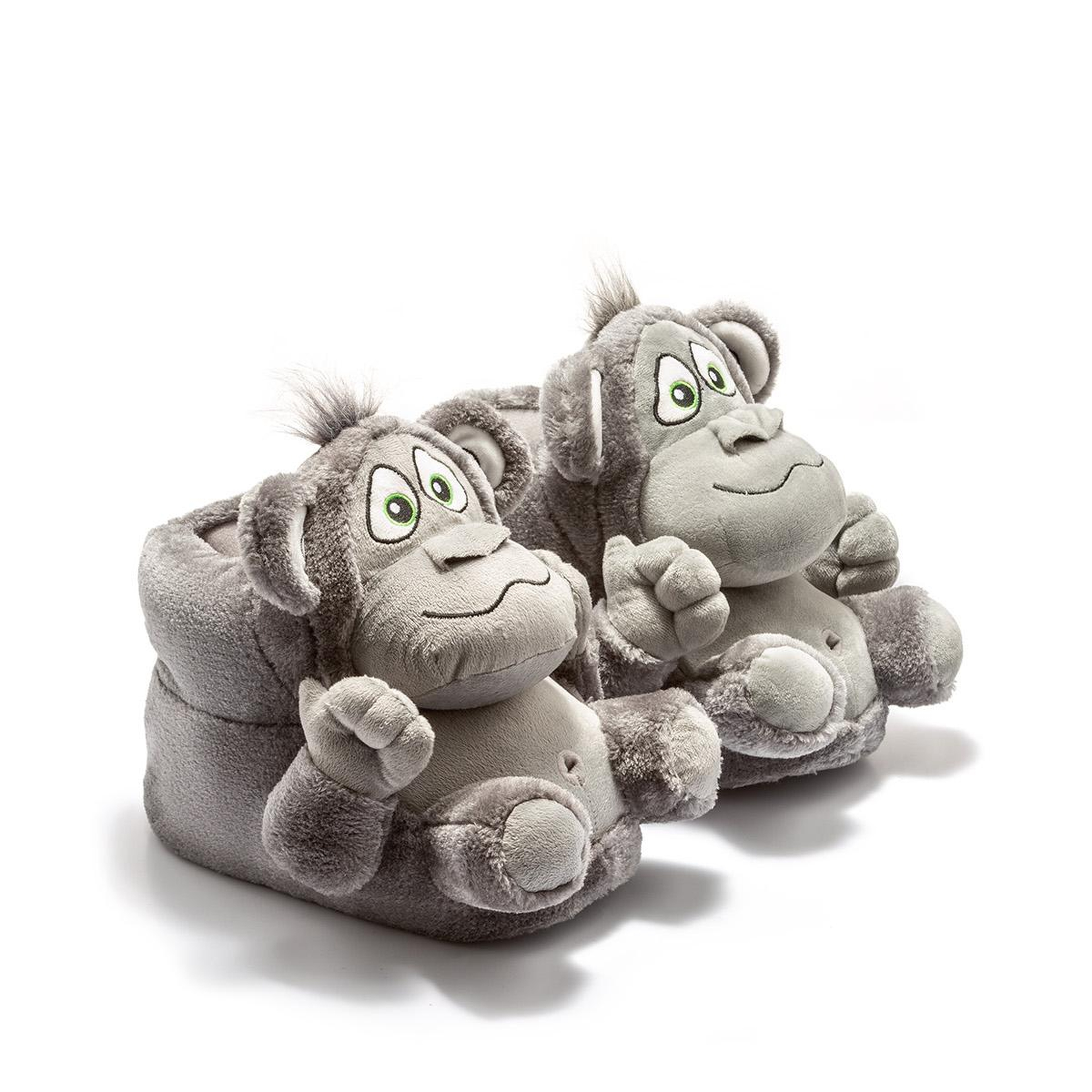 Monkey Unisex Hayvanlı Panduf Gri 36/43