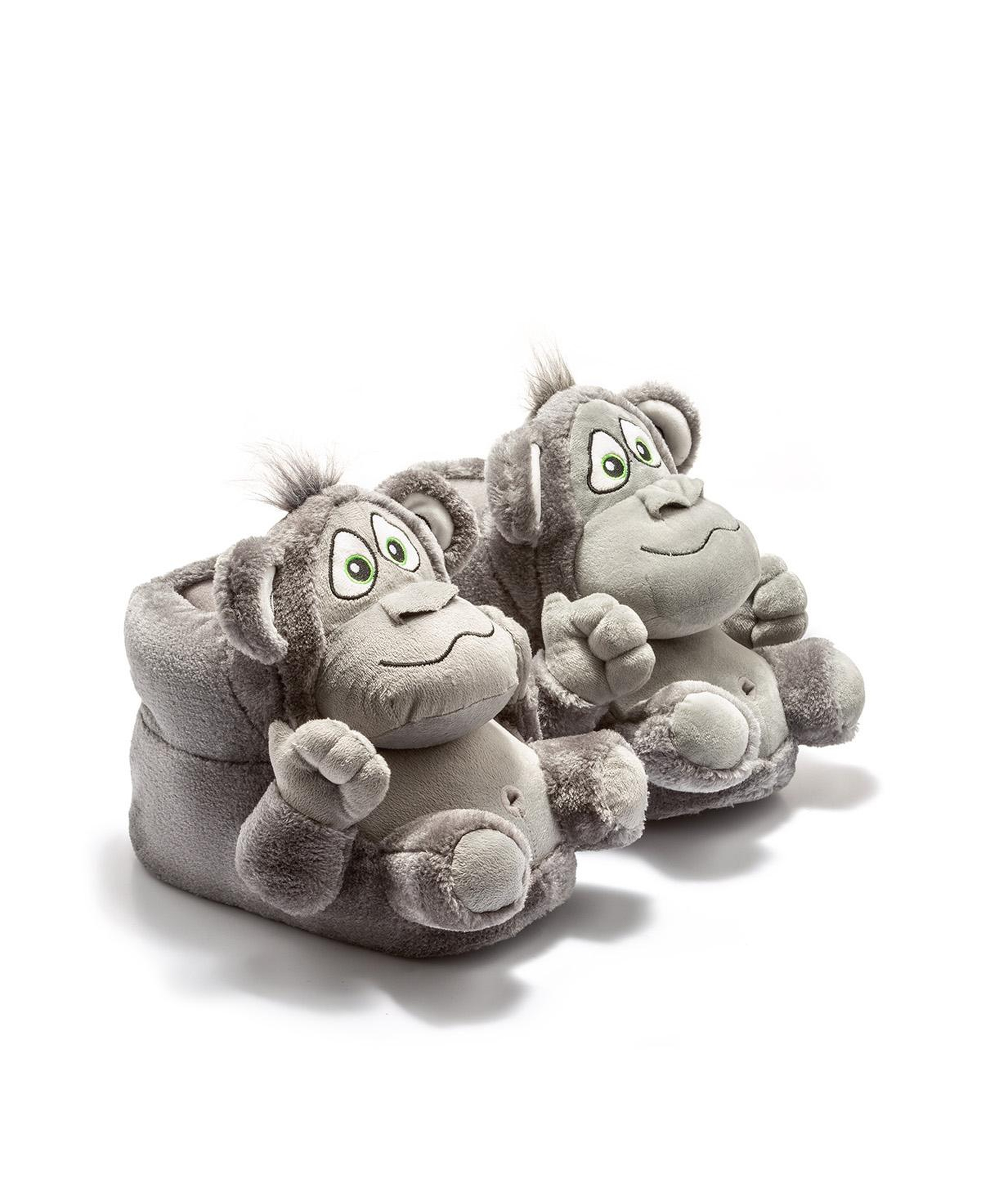 Monkey Unisex Hayvanlı Panduf Gri 36/43