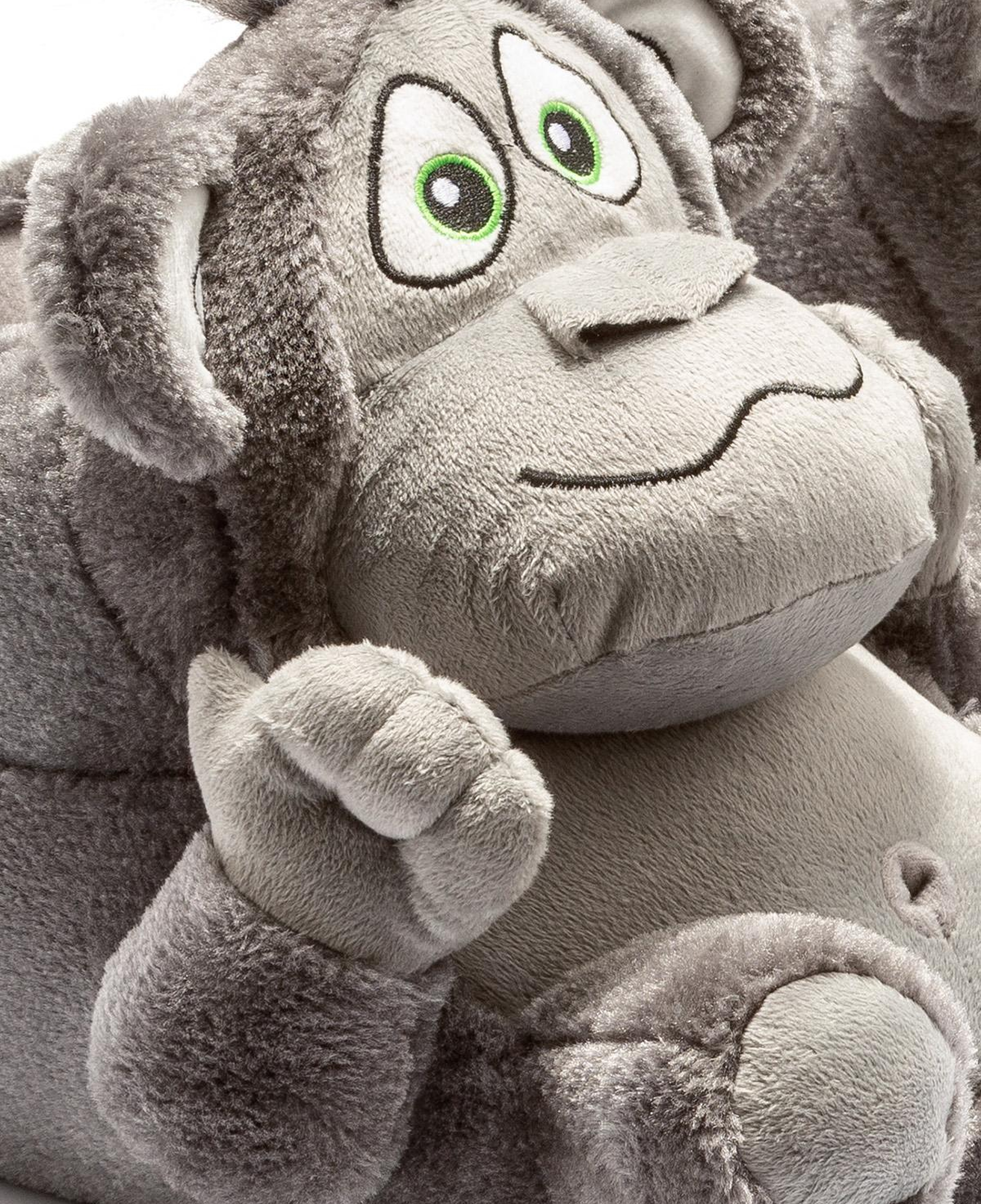 Monkey Unisex Hayvanlı Panduf Gri 36/43