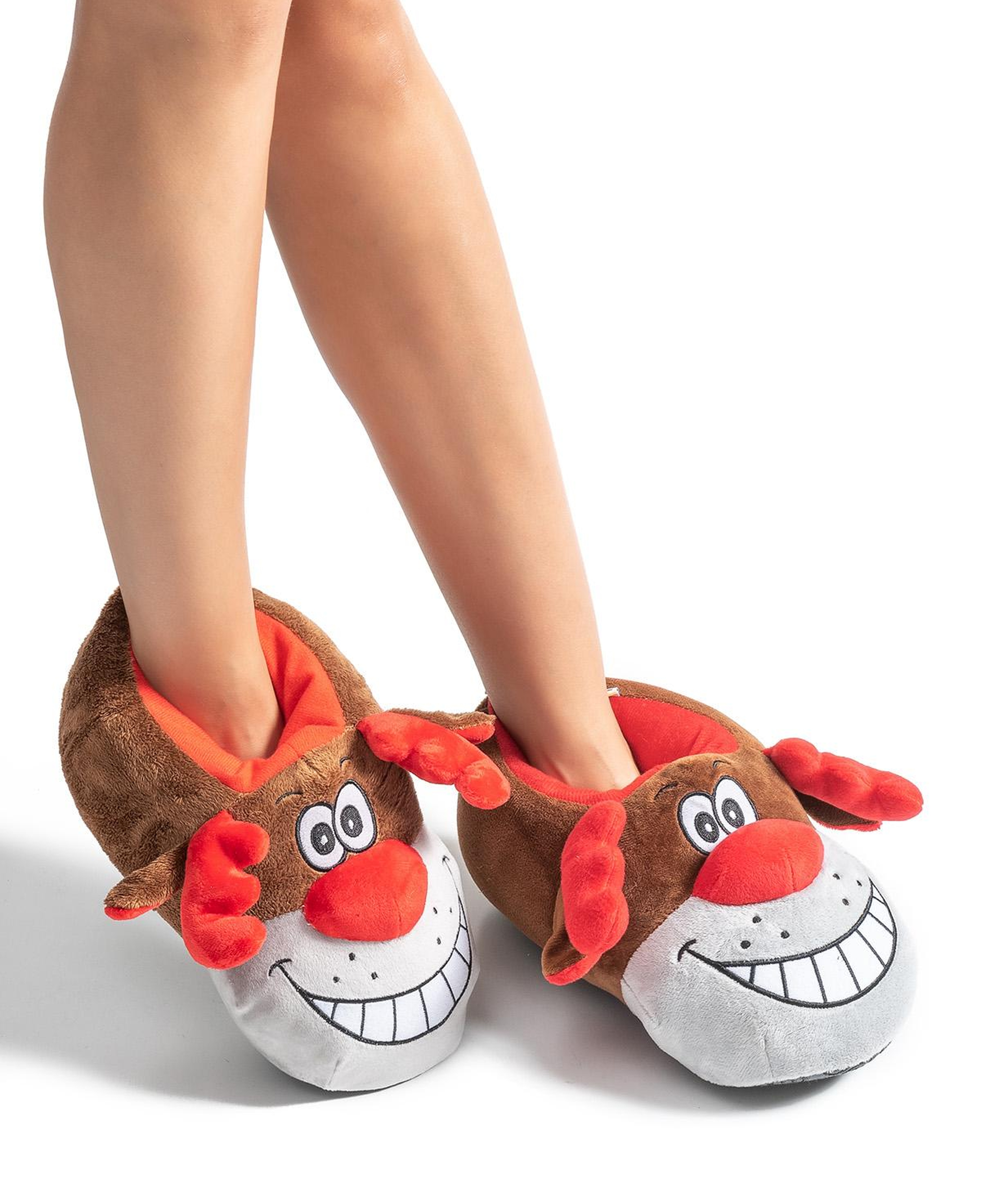 Happy Unisex Hayvanlı Panduf Kahverengi 36/43