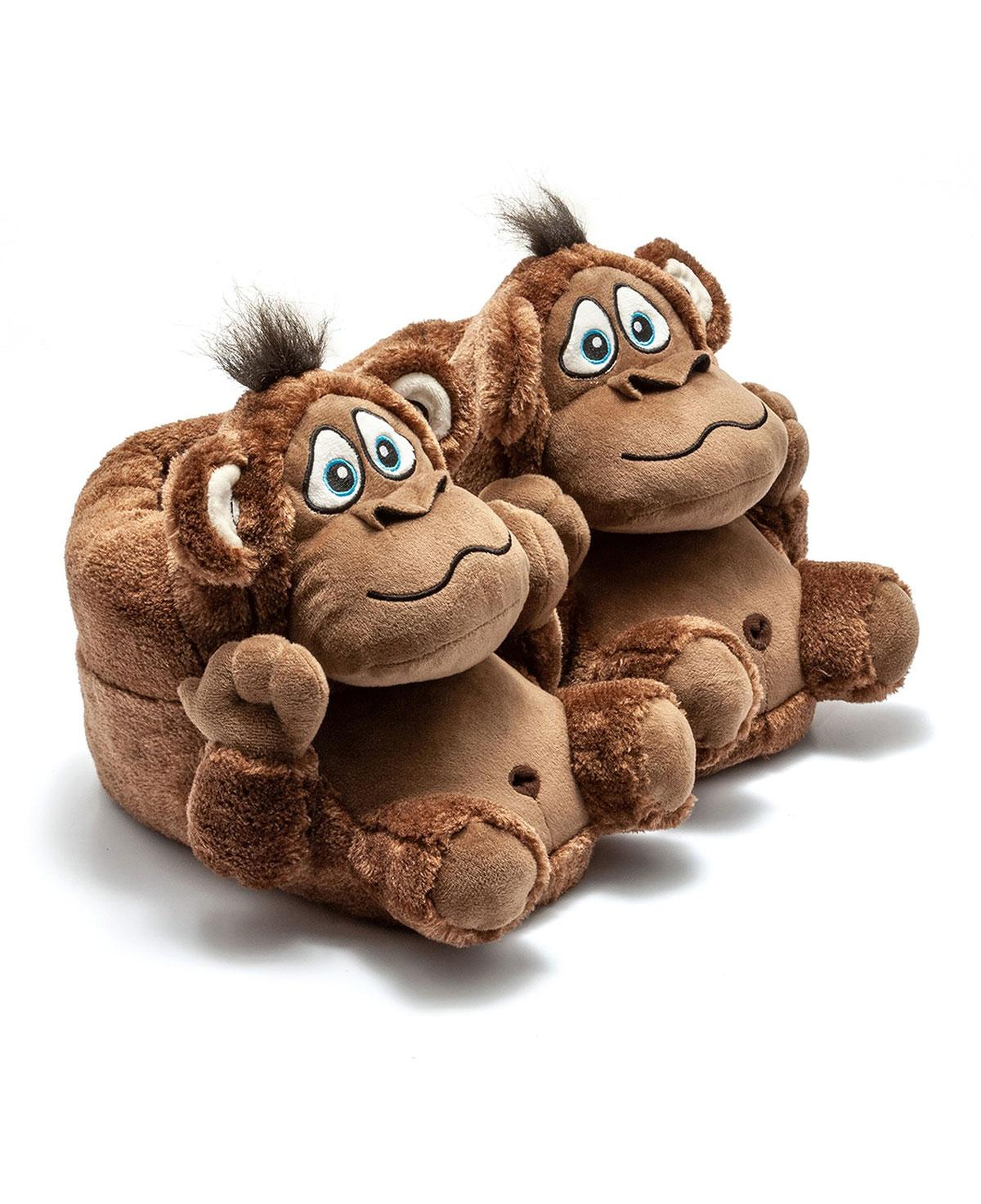 Monkey Unisex Hayvanlı Panduf Kahverengi 36/43