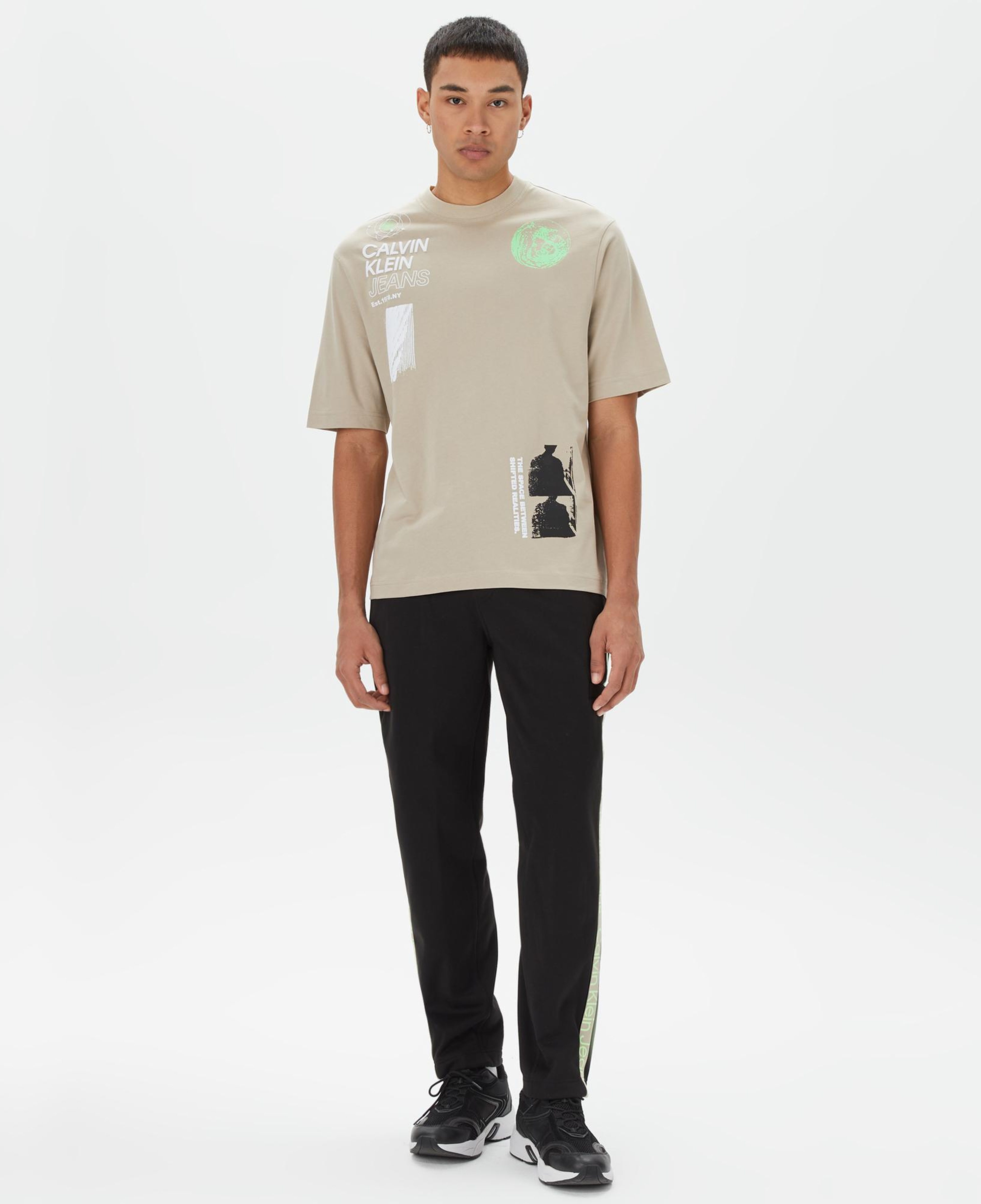 Calvin Klein Jeans Cut Off Logo Tape Hwk Erkek Siyah Pantolon
