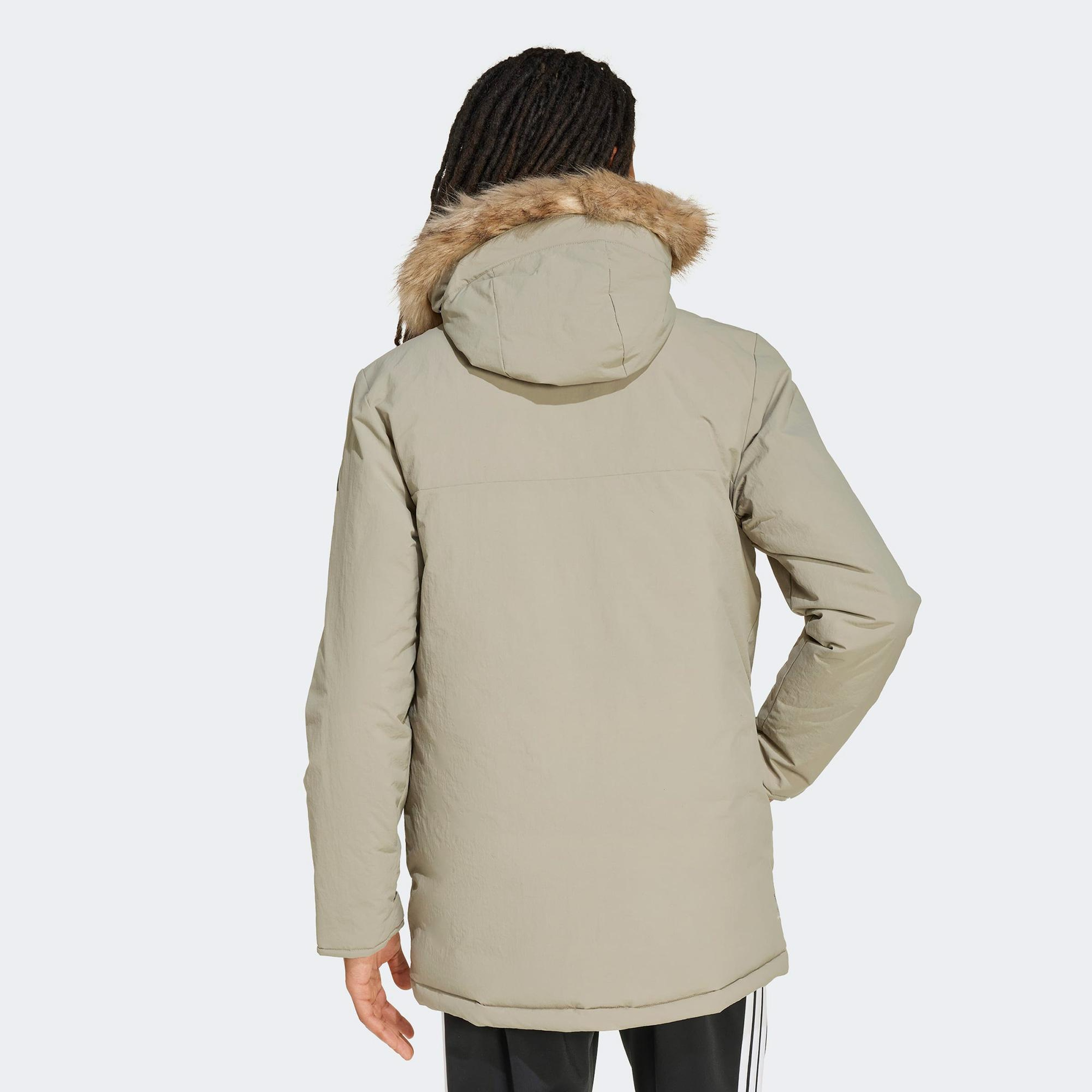 adidas Paveric Climawarm Kürk Erkek Yeşil Outdoor Montu