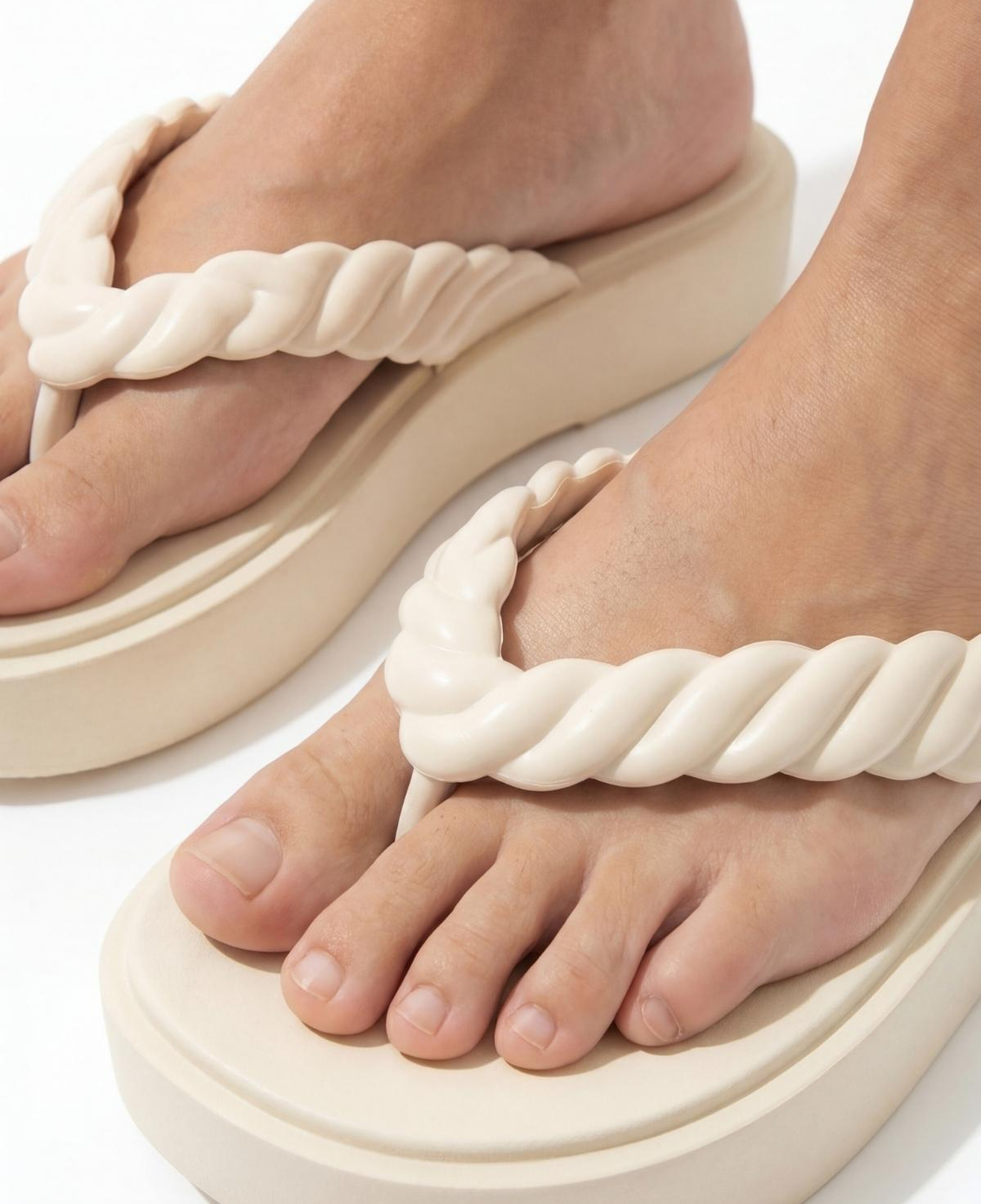 Rope Kadın Parmak Arası Terlik Açık Bej 35/40
