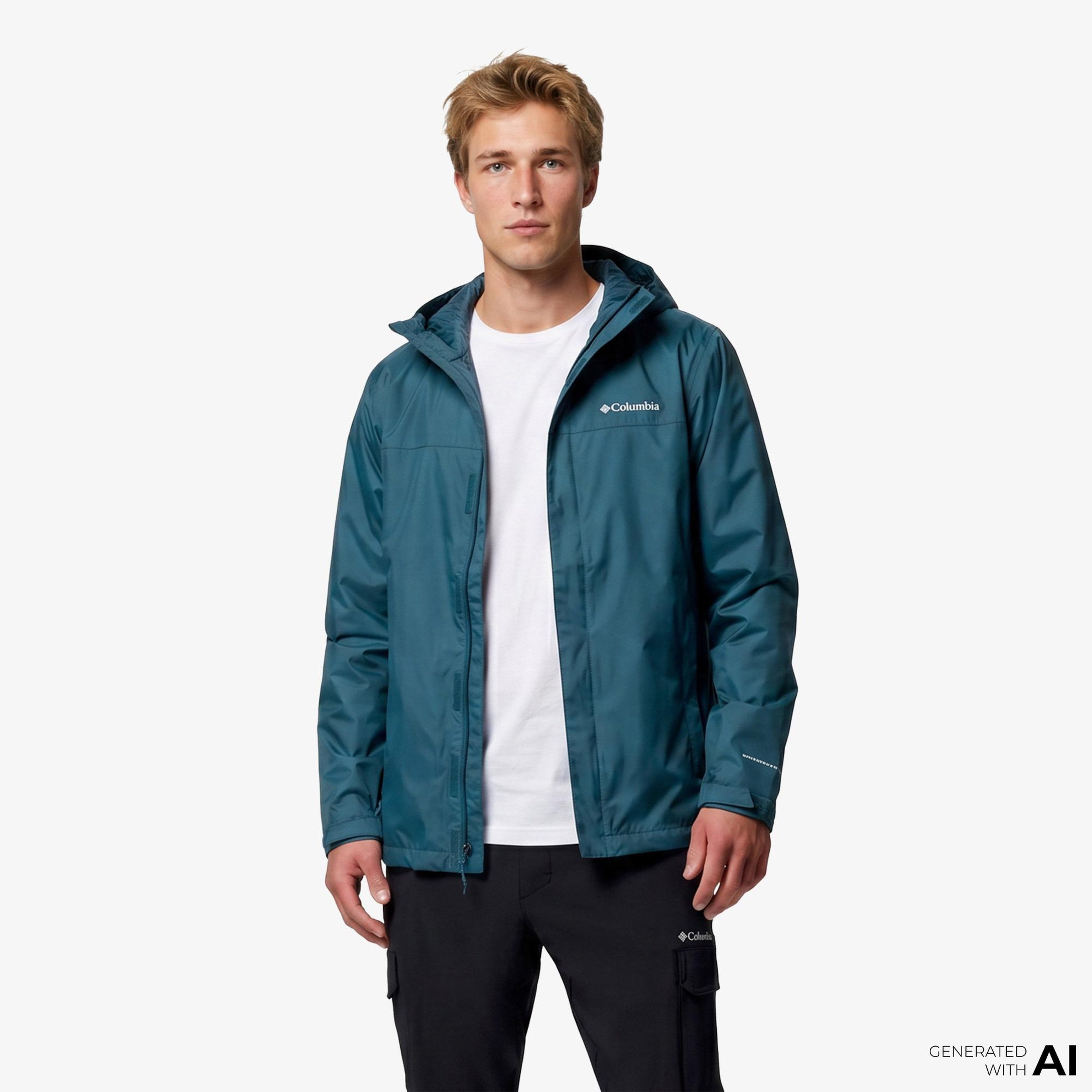 Columbia Watertight II Erkek Mavi Yağmurluk