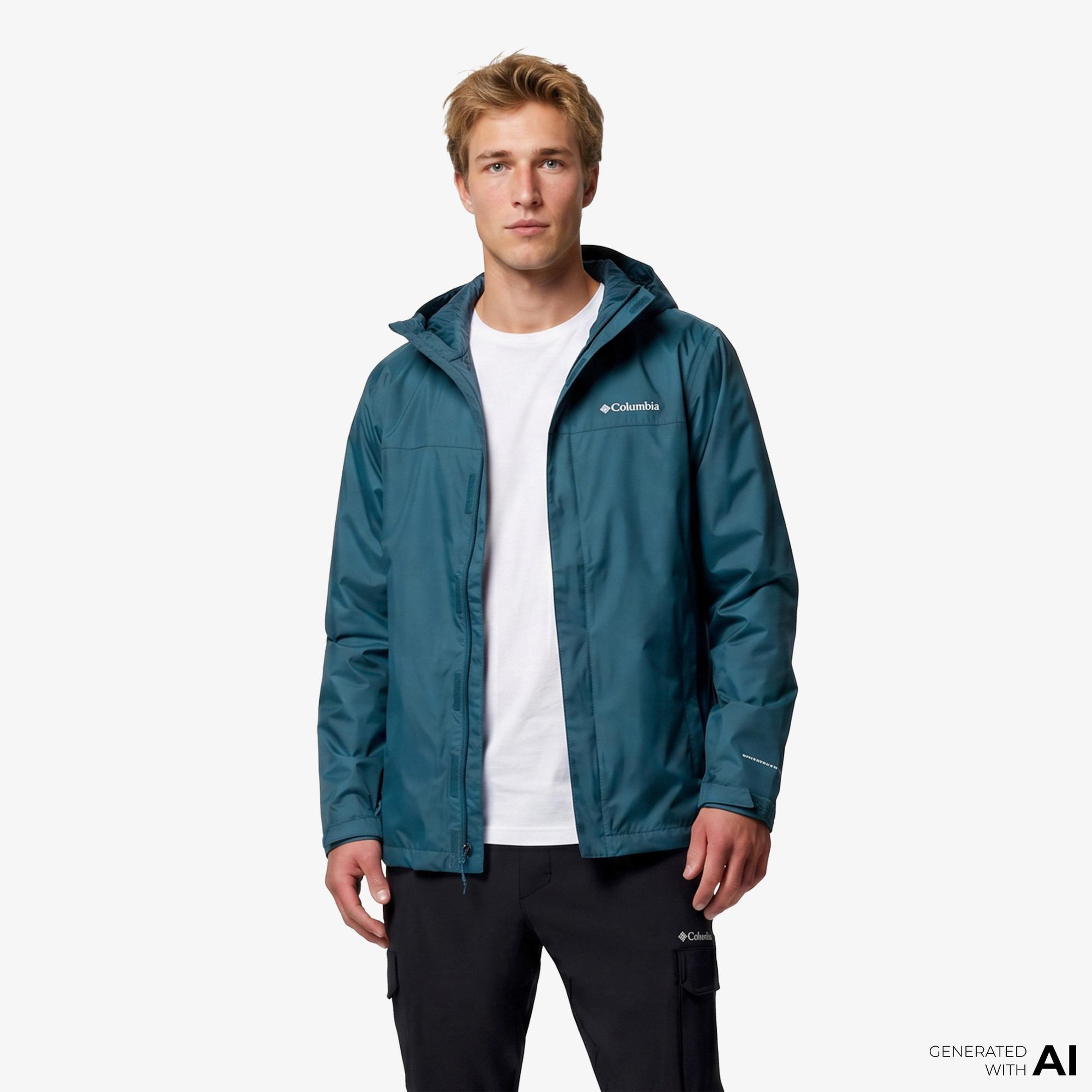 Columbia Watertight II Erkek Mavi Yağmurluk