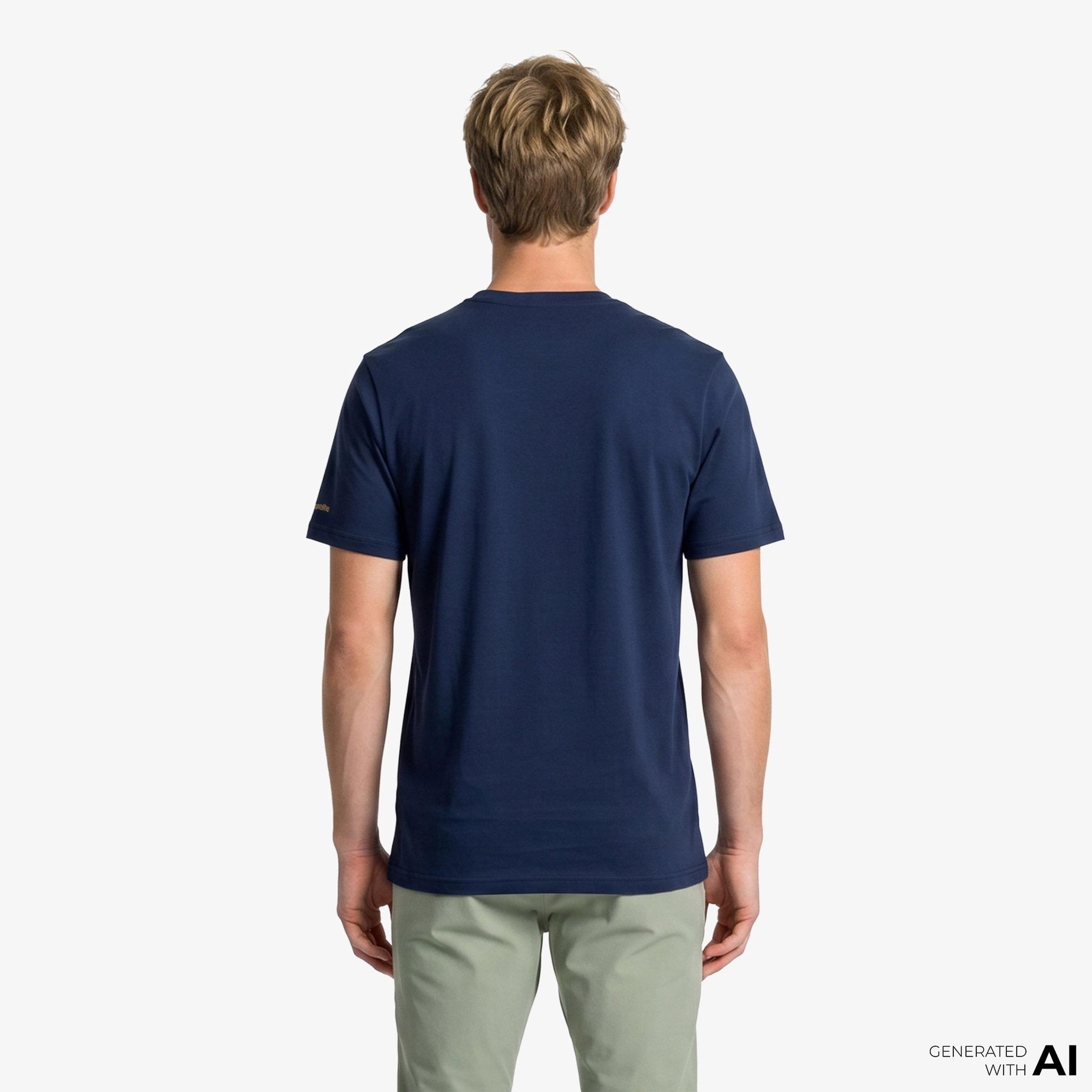 Columbia Button Stamp Scripted Erkek Lacivert T-Shirt