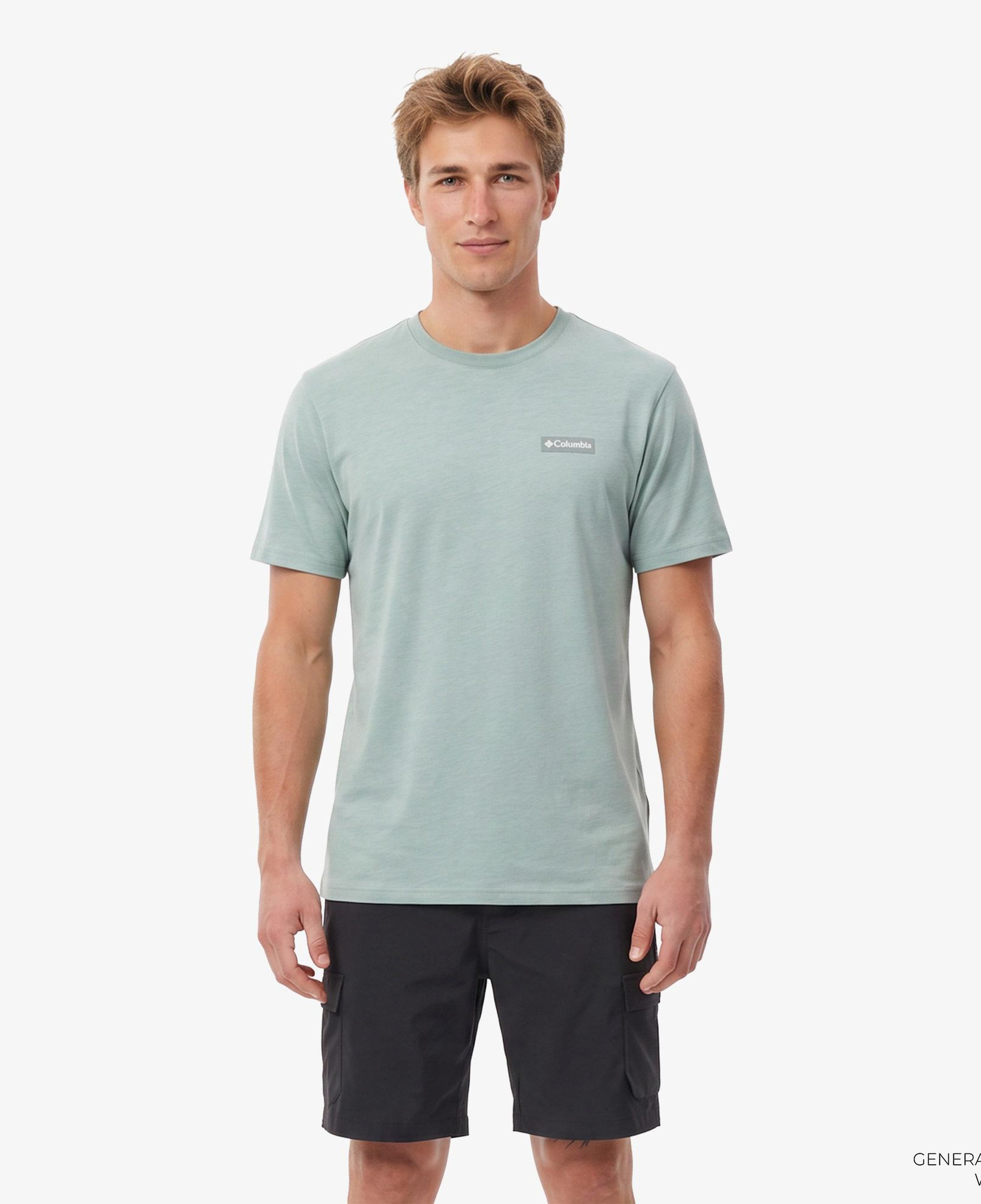 Columbia Silicon Print Erkek Mavi T-Shirt