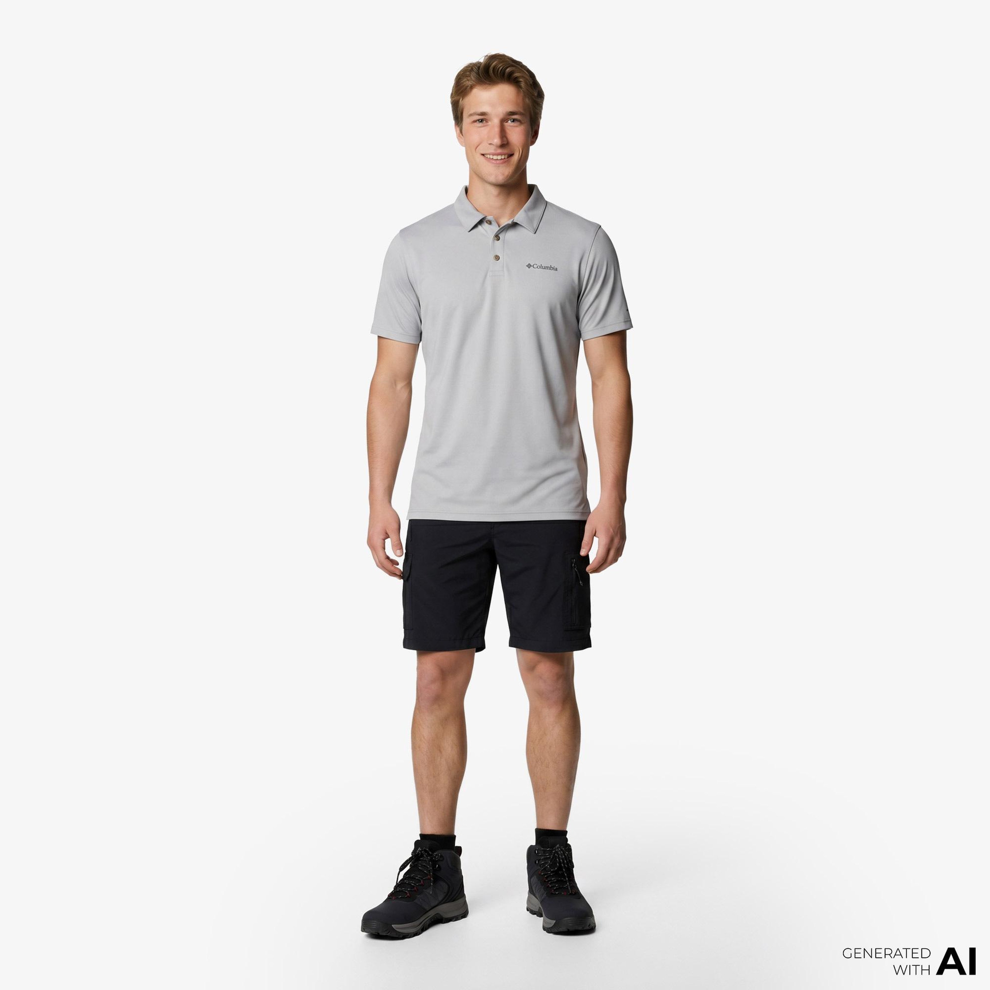 Columbia Tech Trail Utility Erkek Gri Polo
