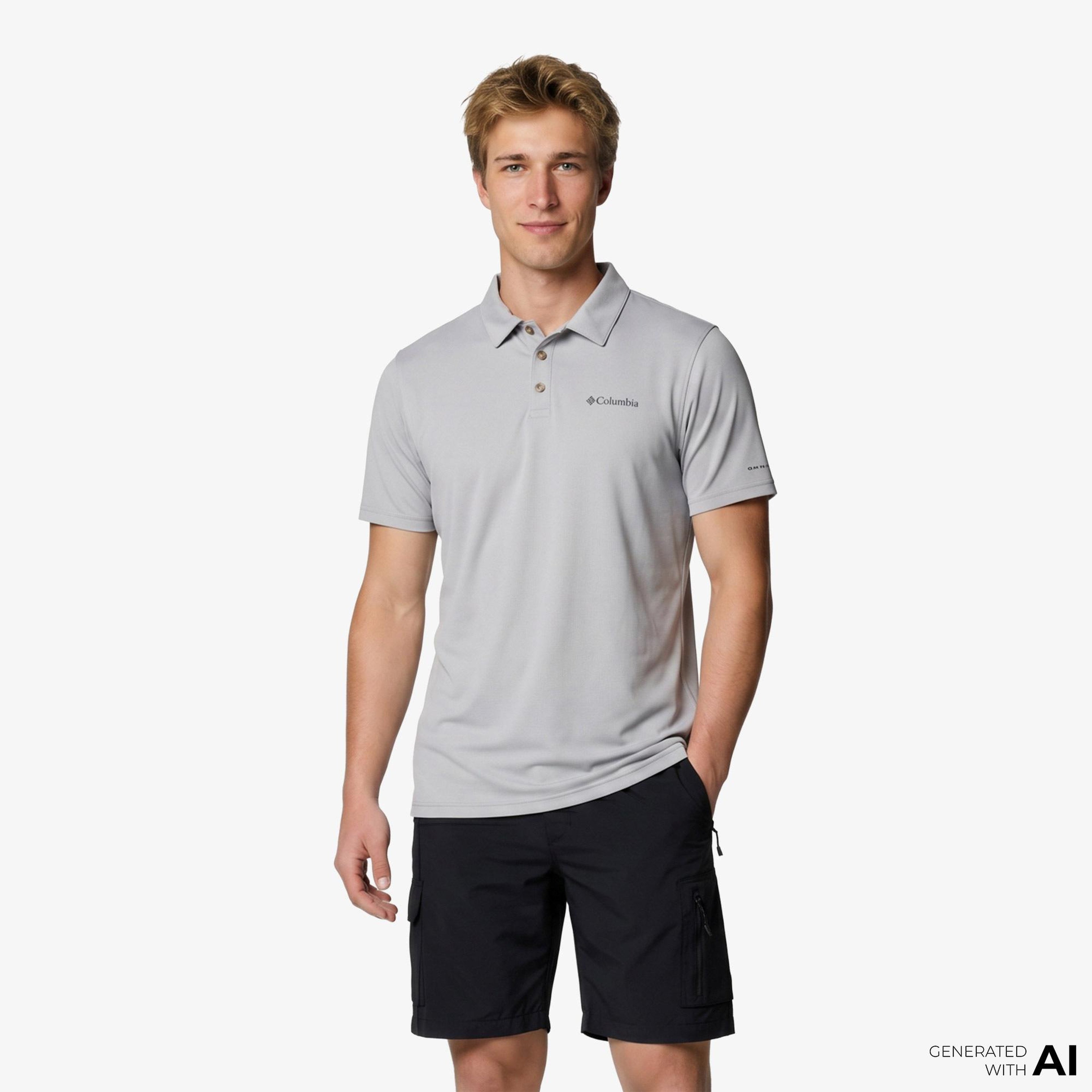 Columbia Tech Trail Utility Erkek Gri Polo