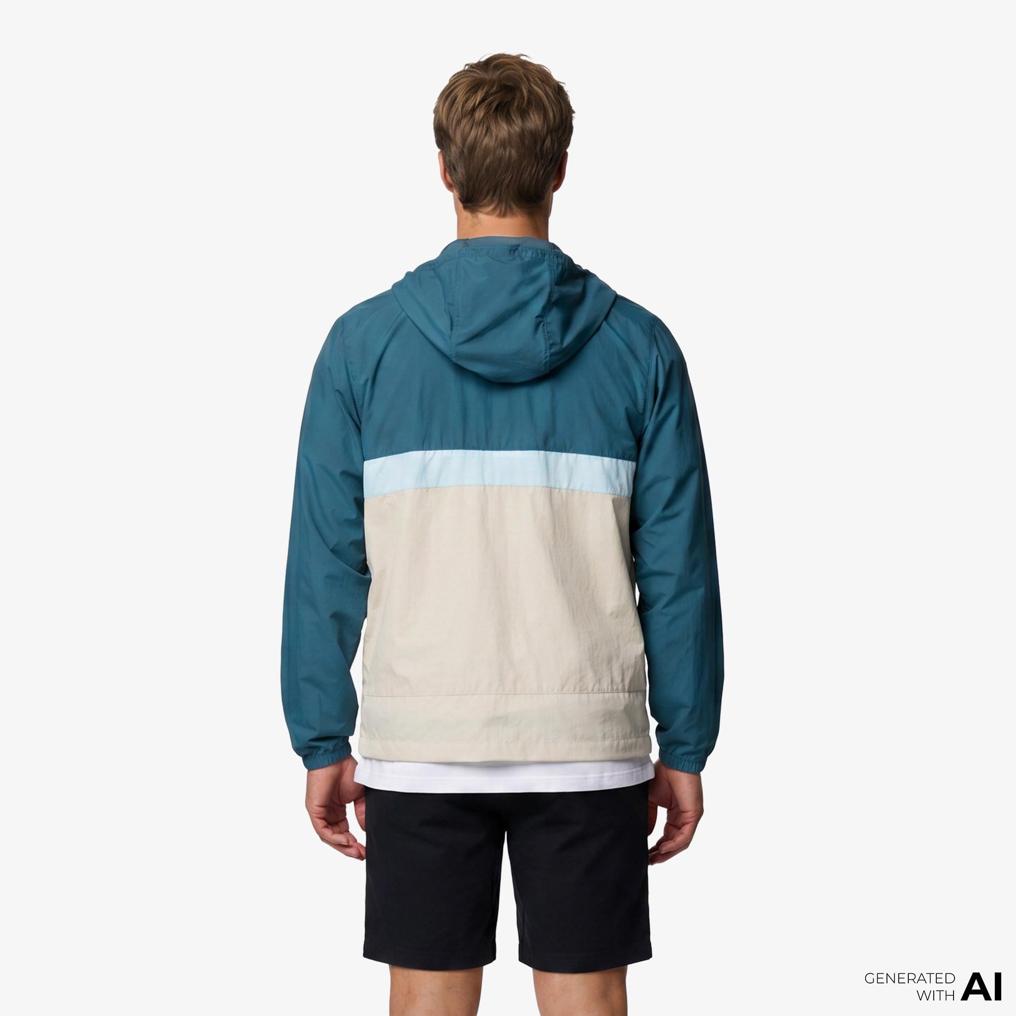 Columbia Spire Valley Hooded Erkek Mavi Yağmurluk