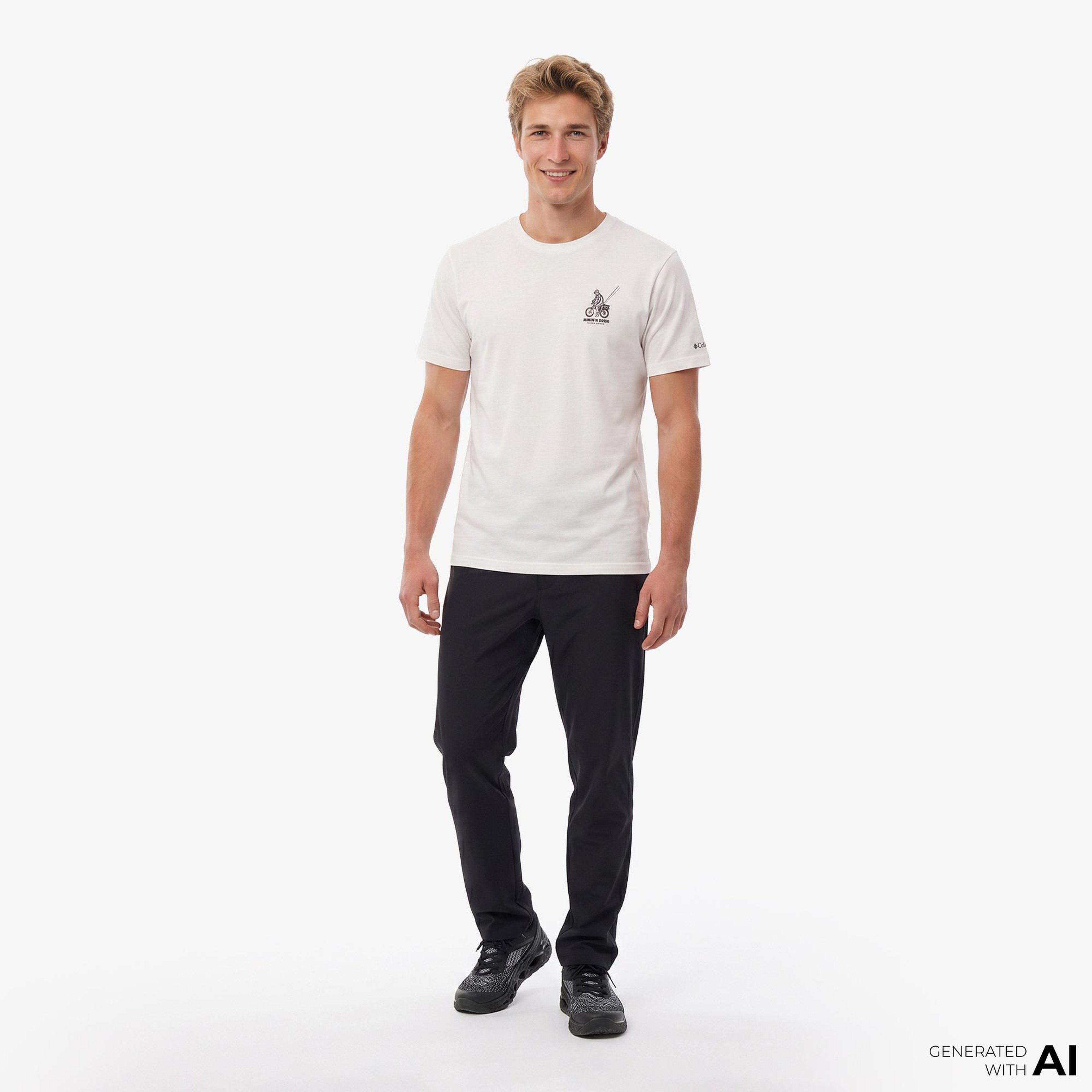 Columbia Ride Squatch Erkek Beyaz T-Shirt