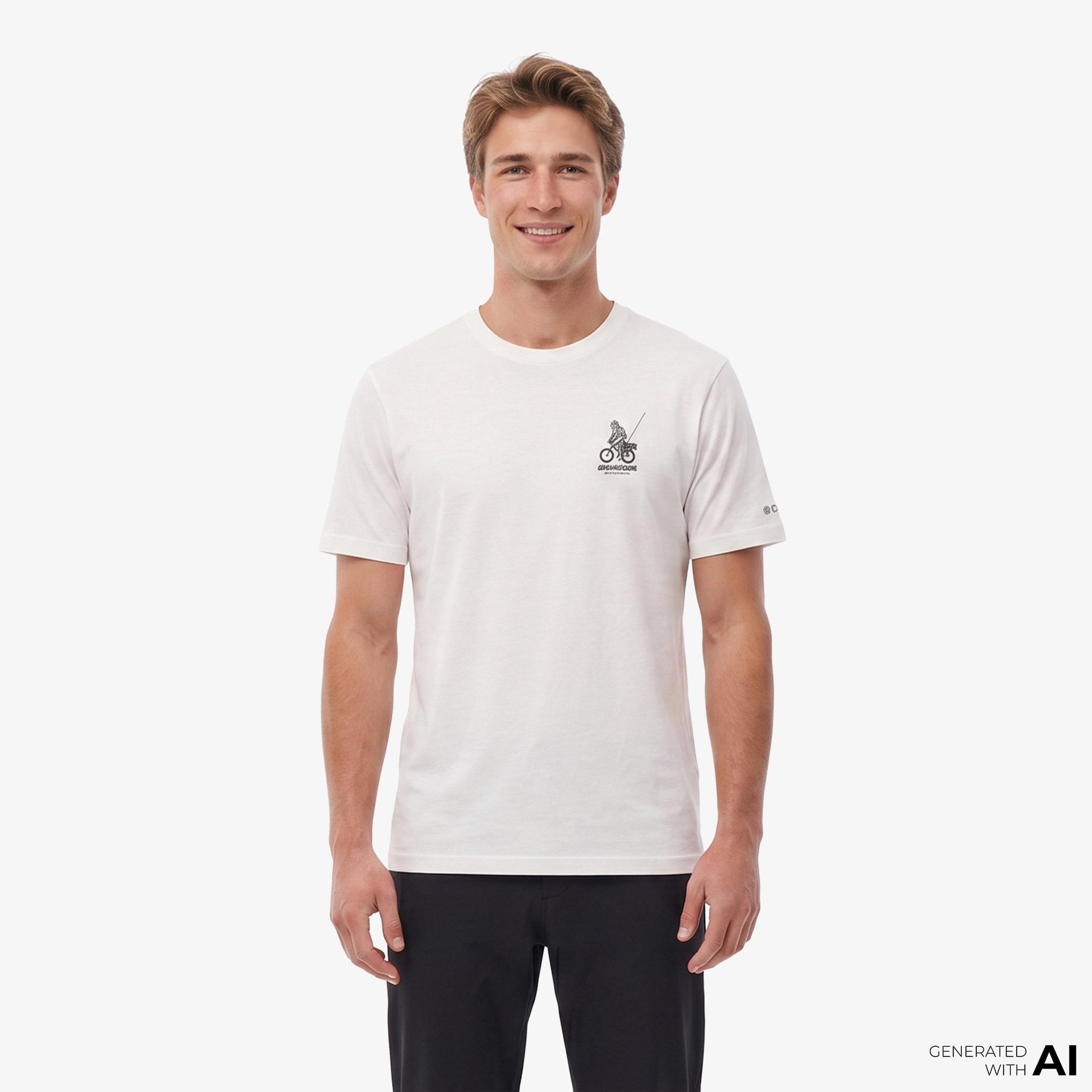 Columbia Ride Squatch Erkek Beyaz T-Shirt