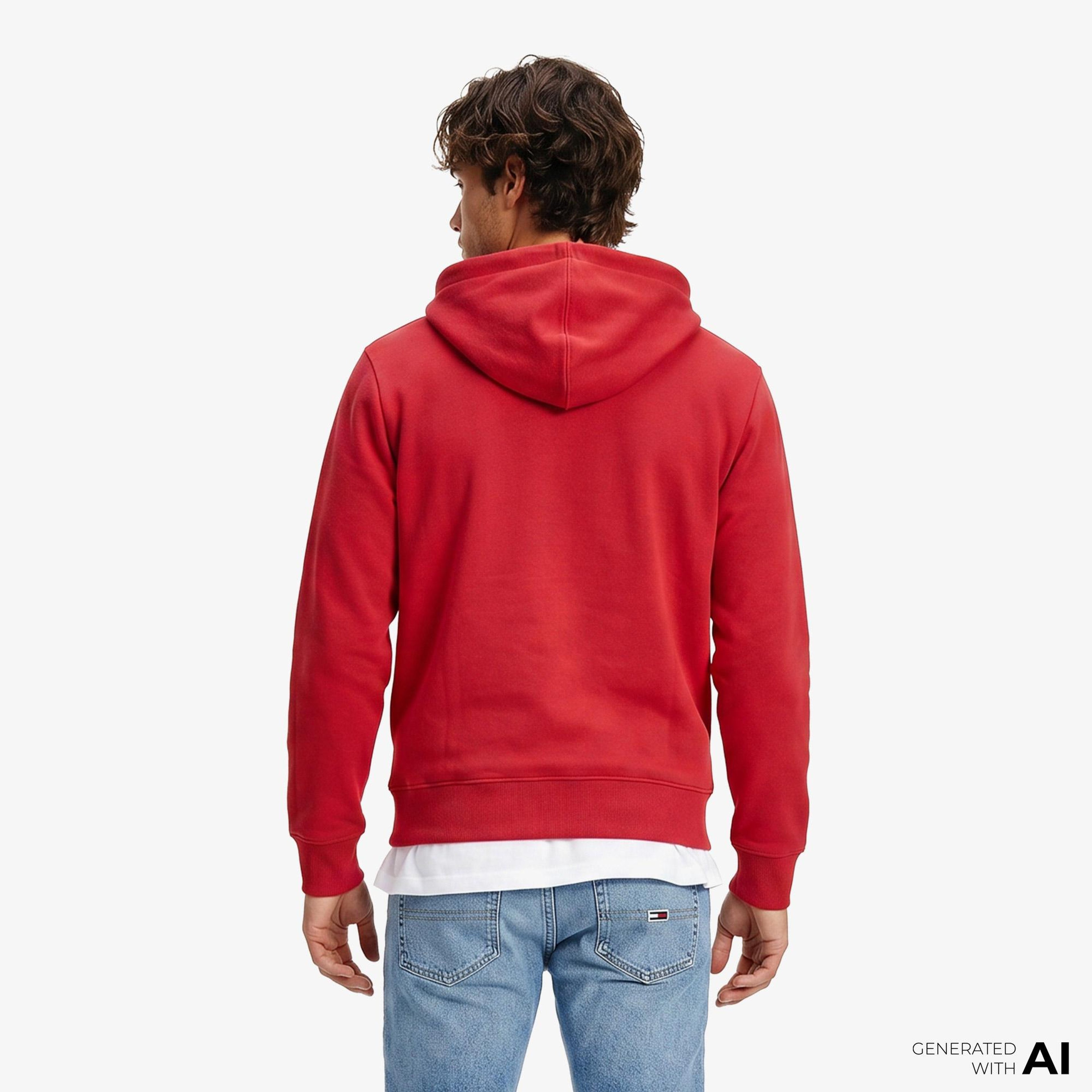 Tommy Hilfiger Erkek Kırmızı Sweatshirt