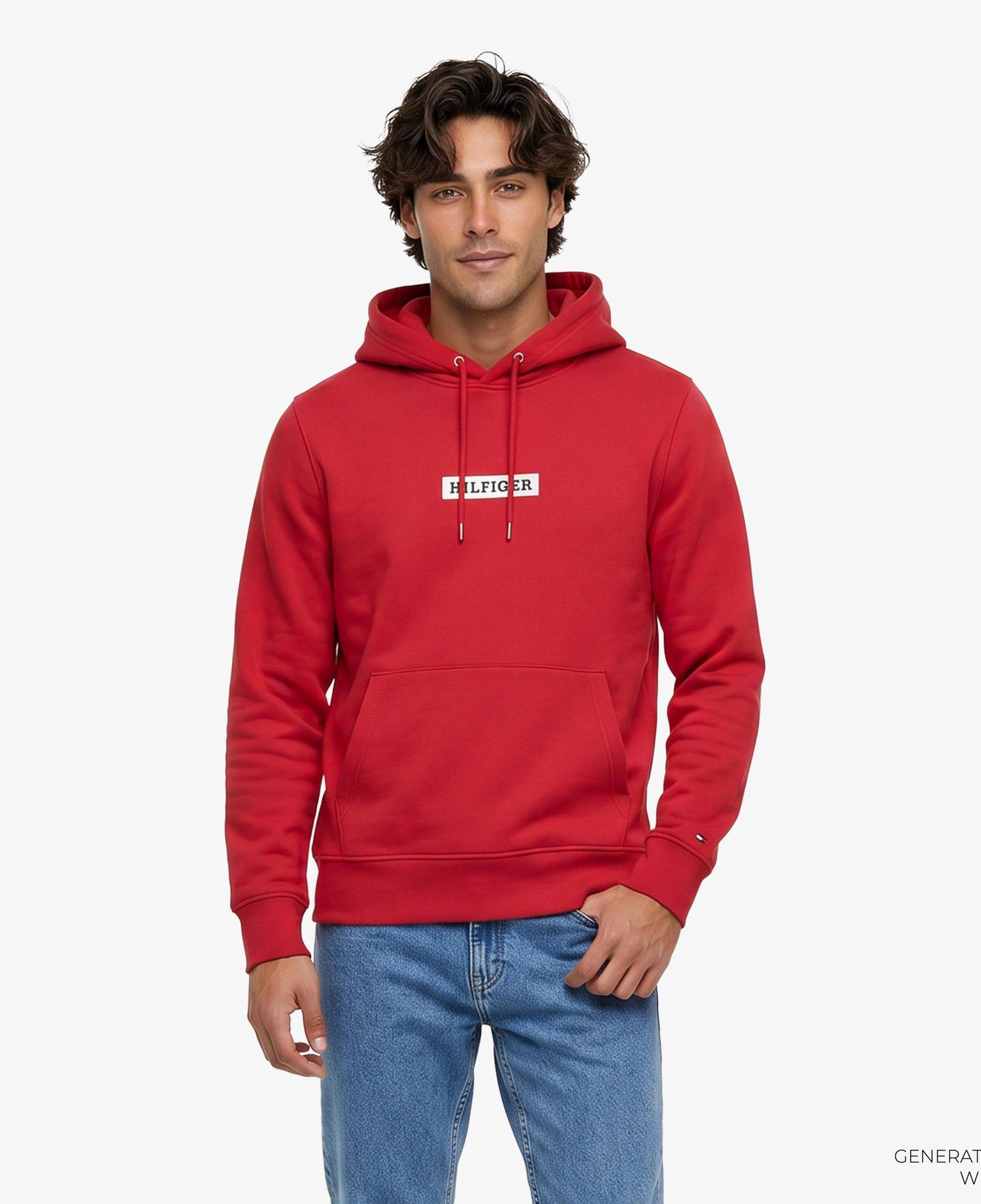 Tommy Hilfiger Erkek Kırmızı Sweatshirt