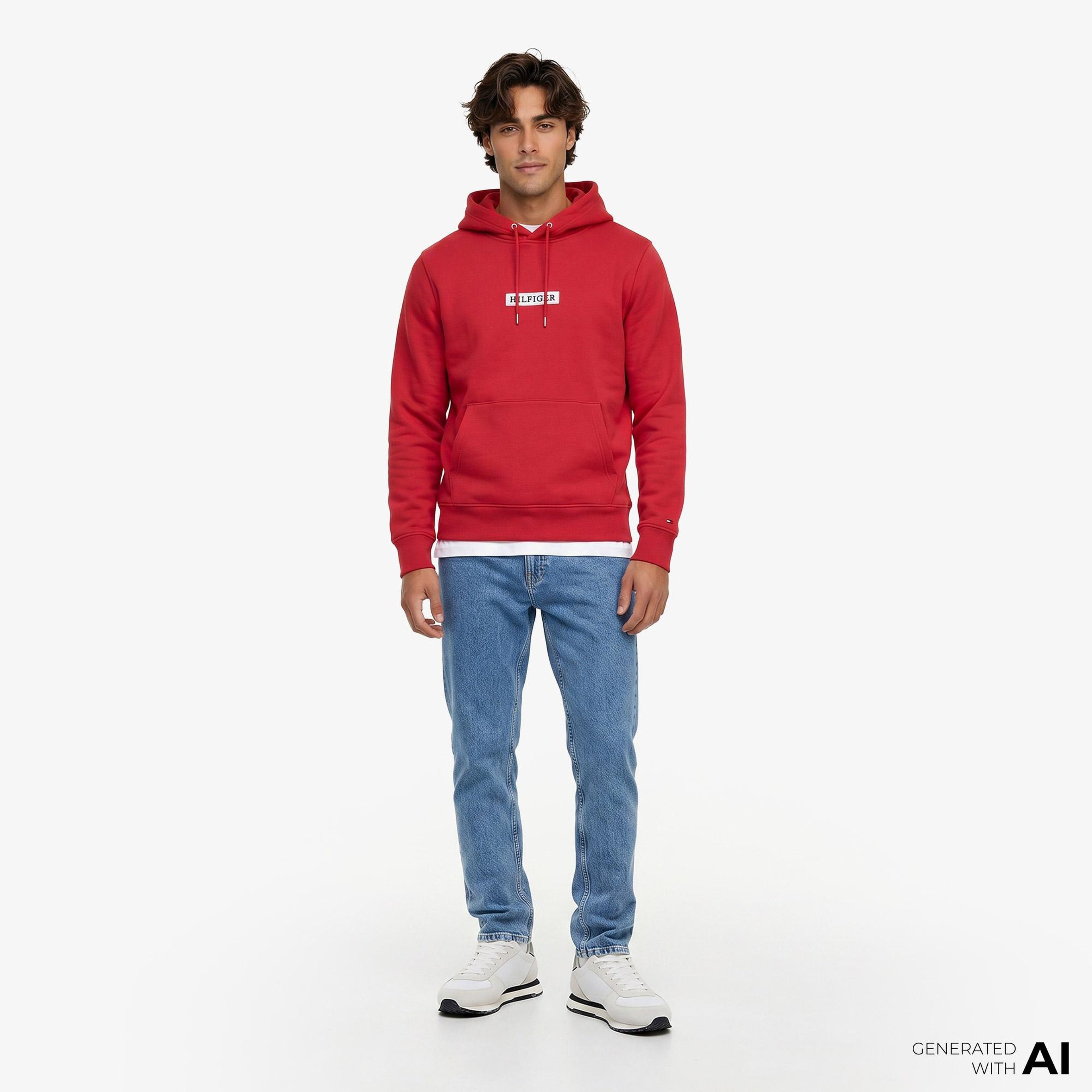 Tommy Hilfiger Erkek Kırmızı Sweatshirt