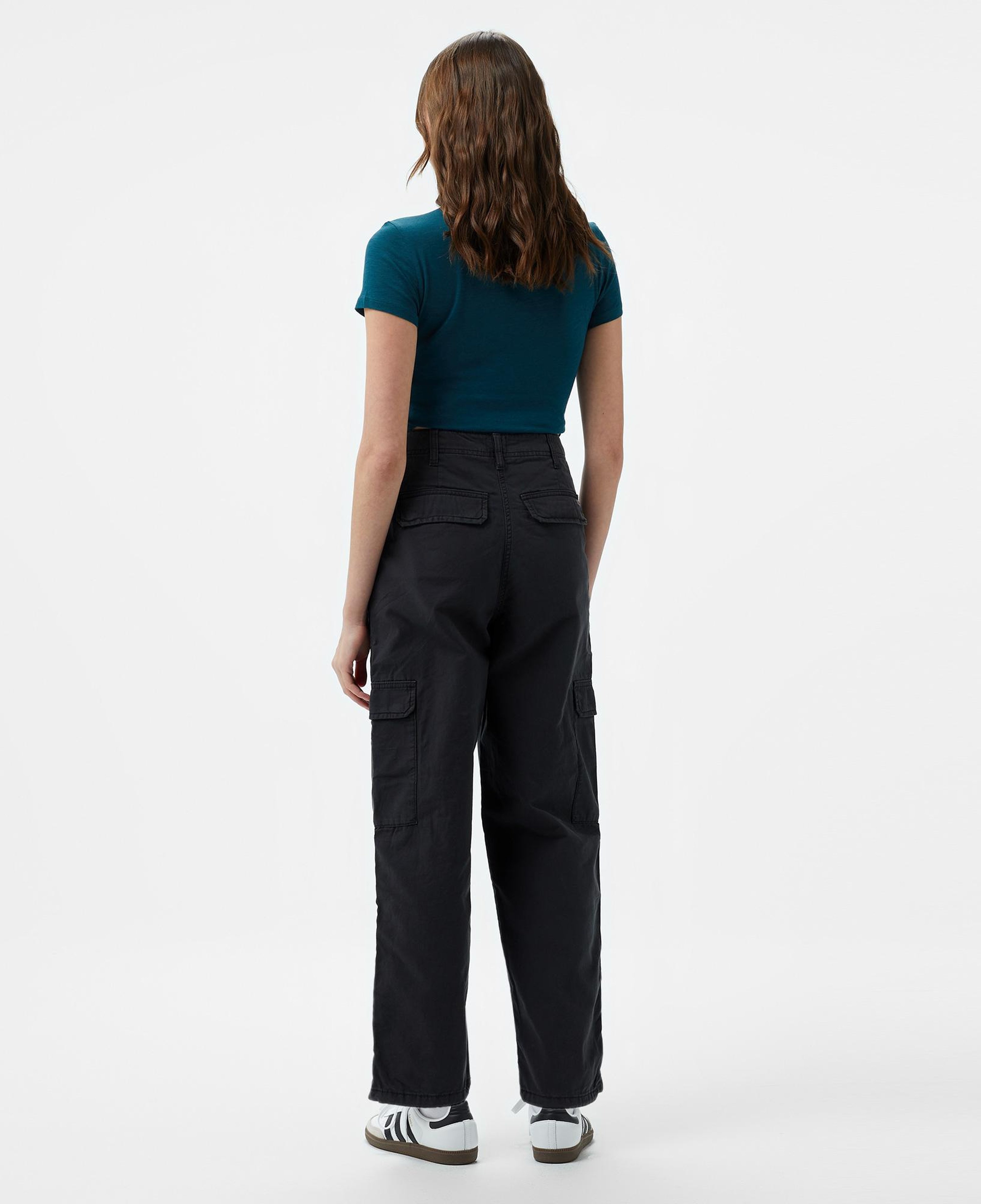 Tommy Hilfiger Jeans Gmd Harper Canvas Kadın Siyah Kargo Pantolon