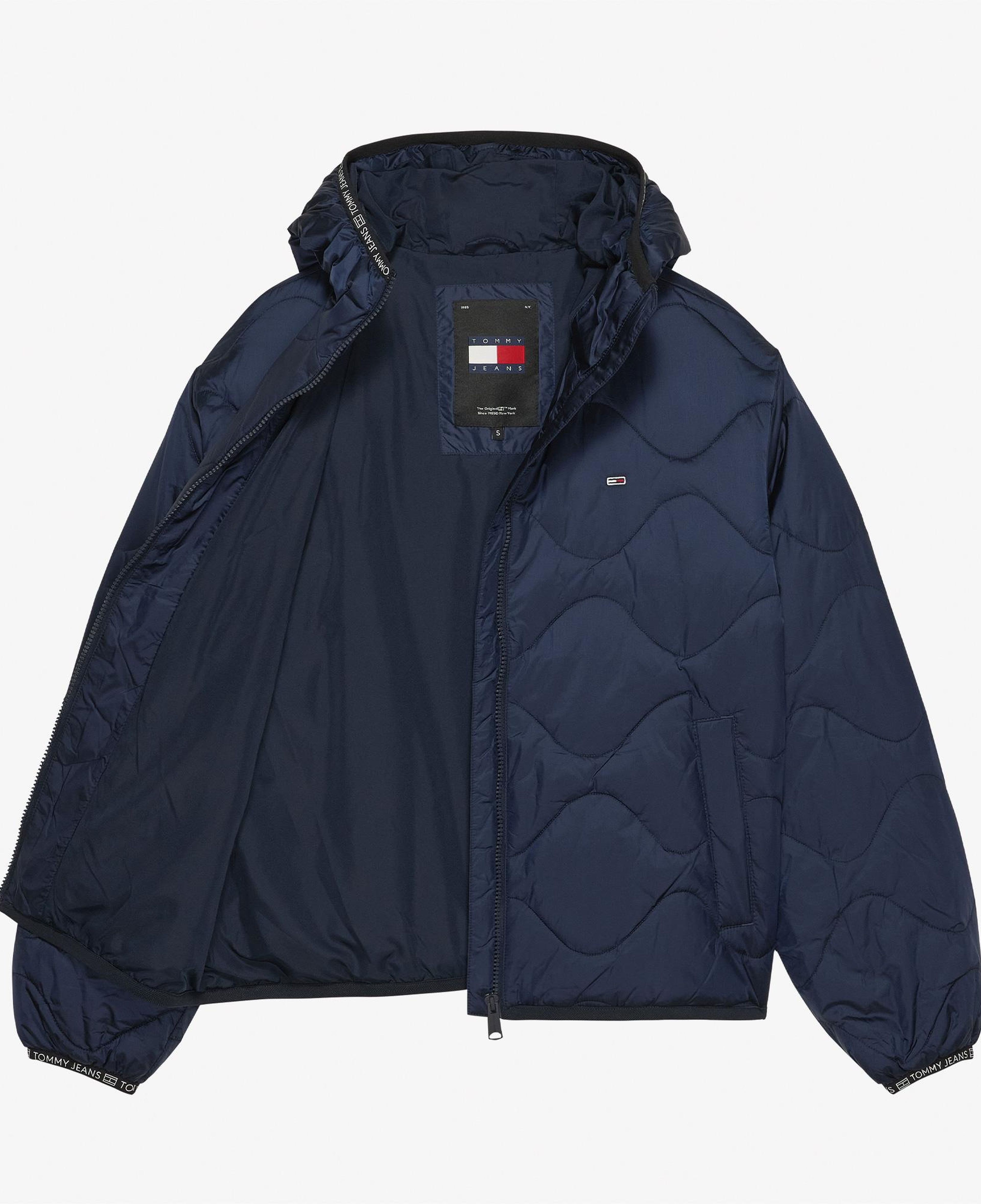 Tommy Jeans Quilted Tape Hoodffer Kadın Lacivert Mont