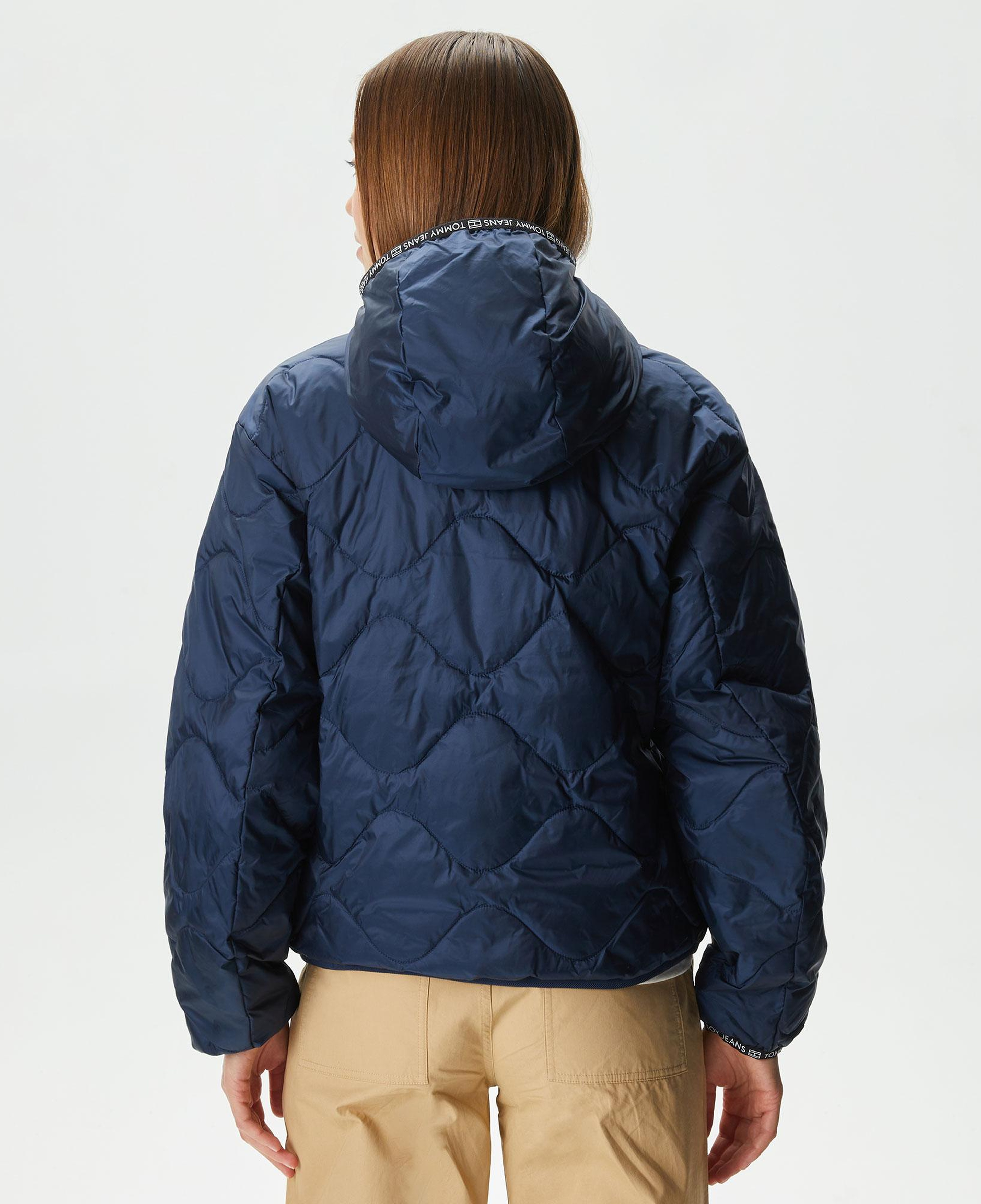 Tommy Jeans Quilted Tape Hoodffer Kadın Lacivert Mont
